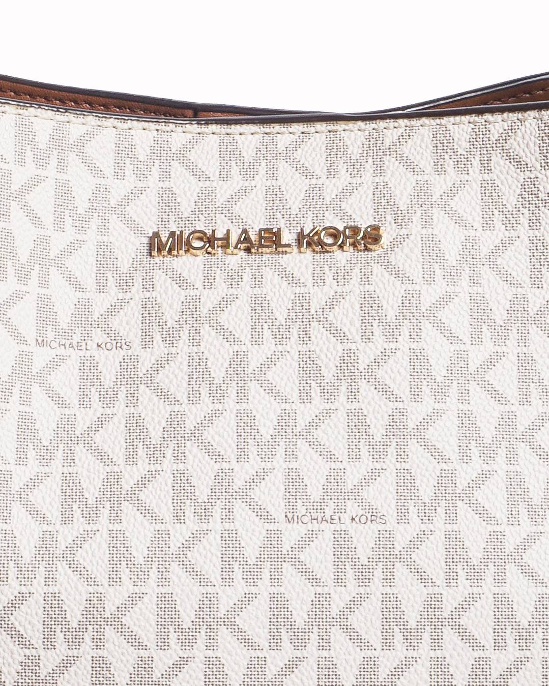Michael Kors Vanilla Signature Monogram Trisha Large Tote