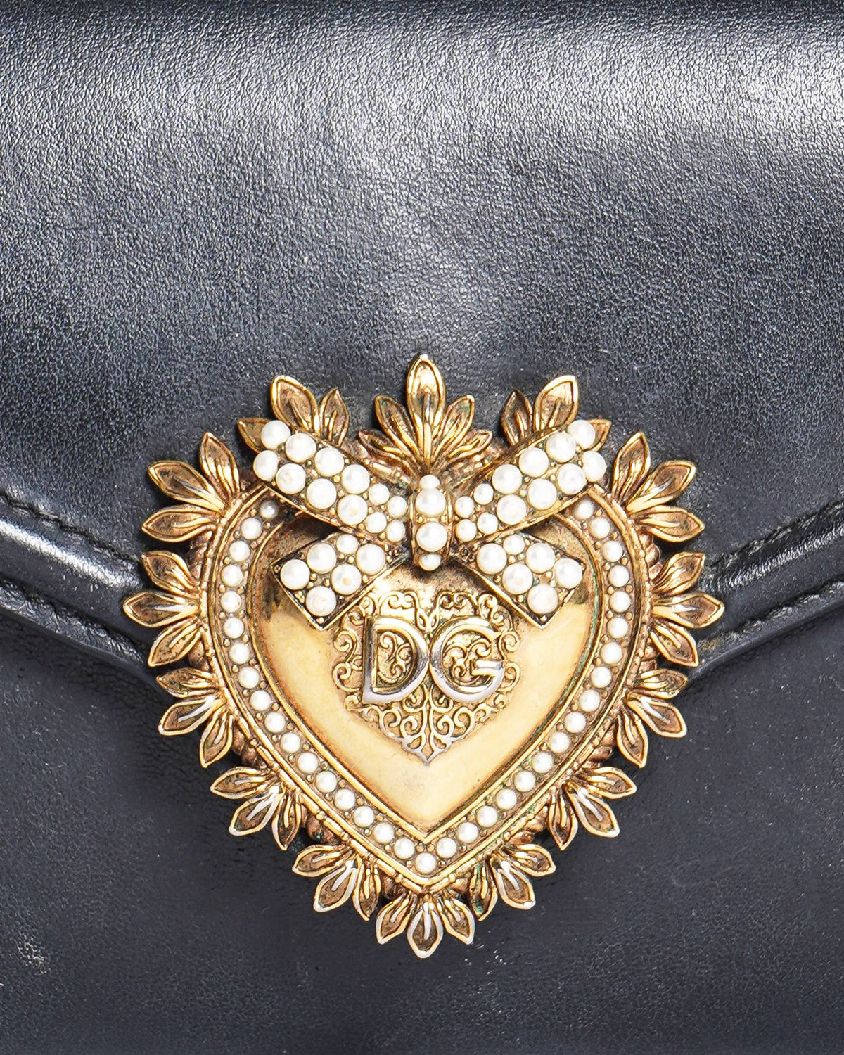 Dolce & Gabbana Black Leather Devotion Belt Bag