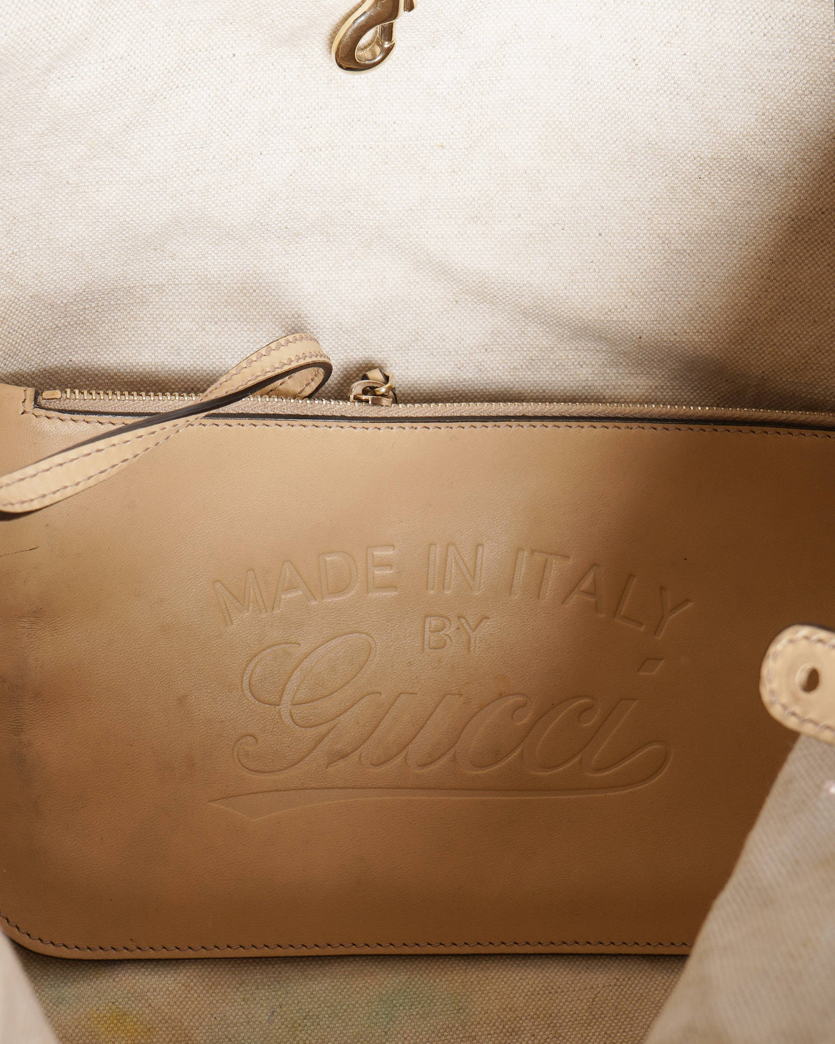 Gucci 
Beige/Purple Diamante Canvas Craft Original Tote Bag