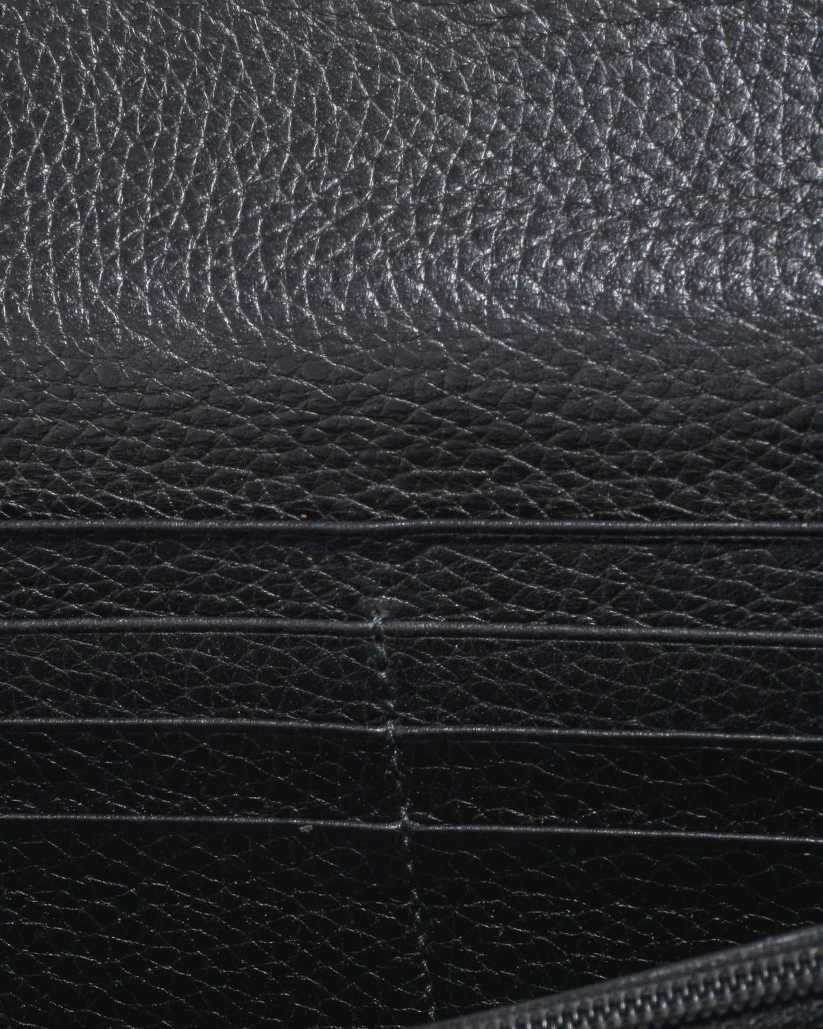 Gucci Black Leather Animalier Continental Wallet