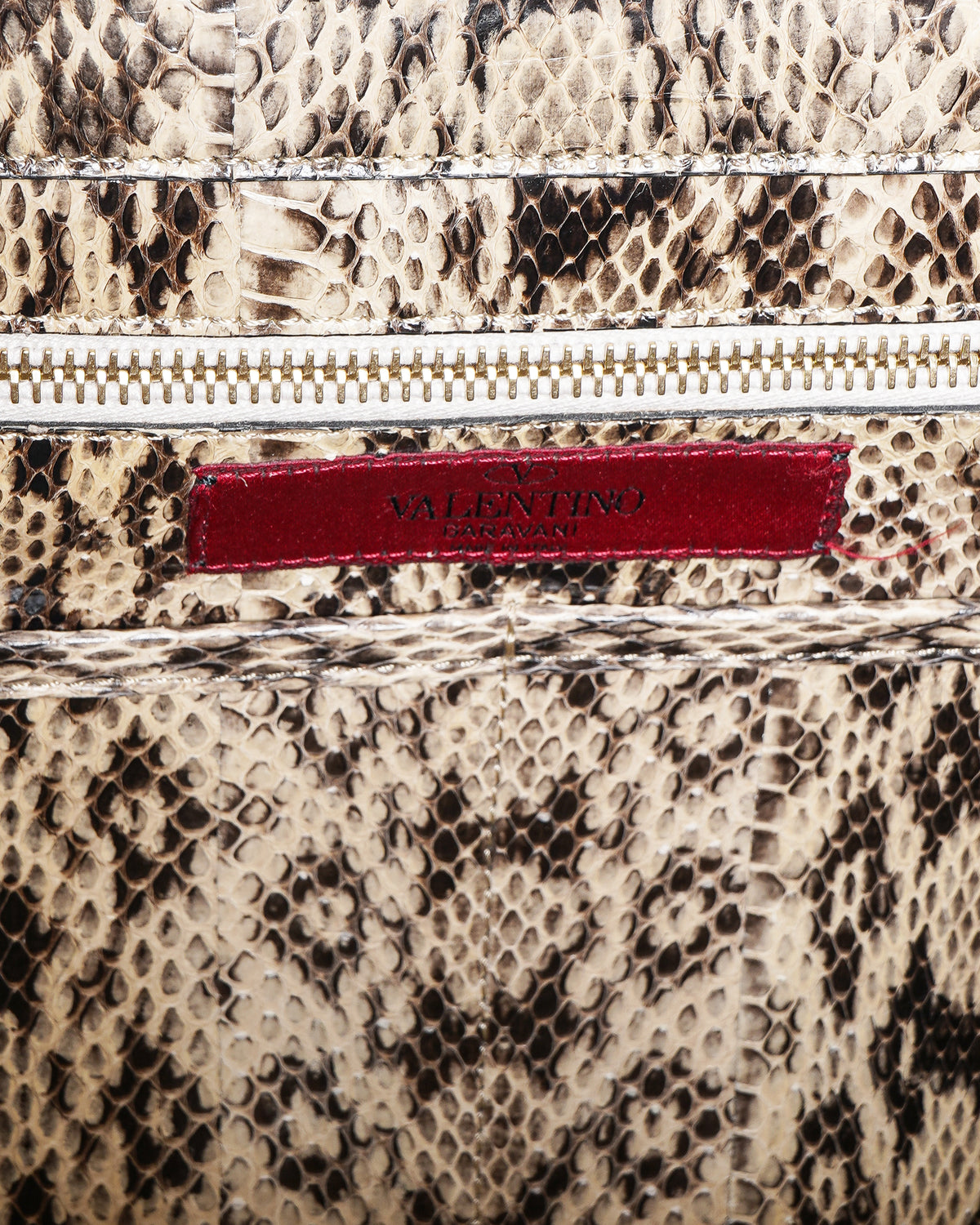 Valentino Rockstud Python Leather Satchel Multicolour