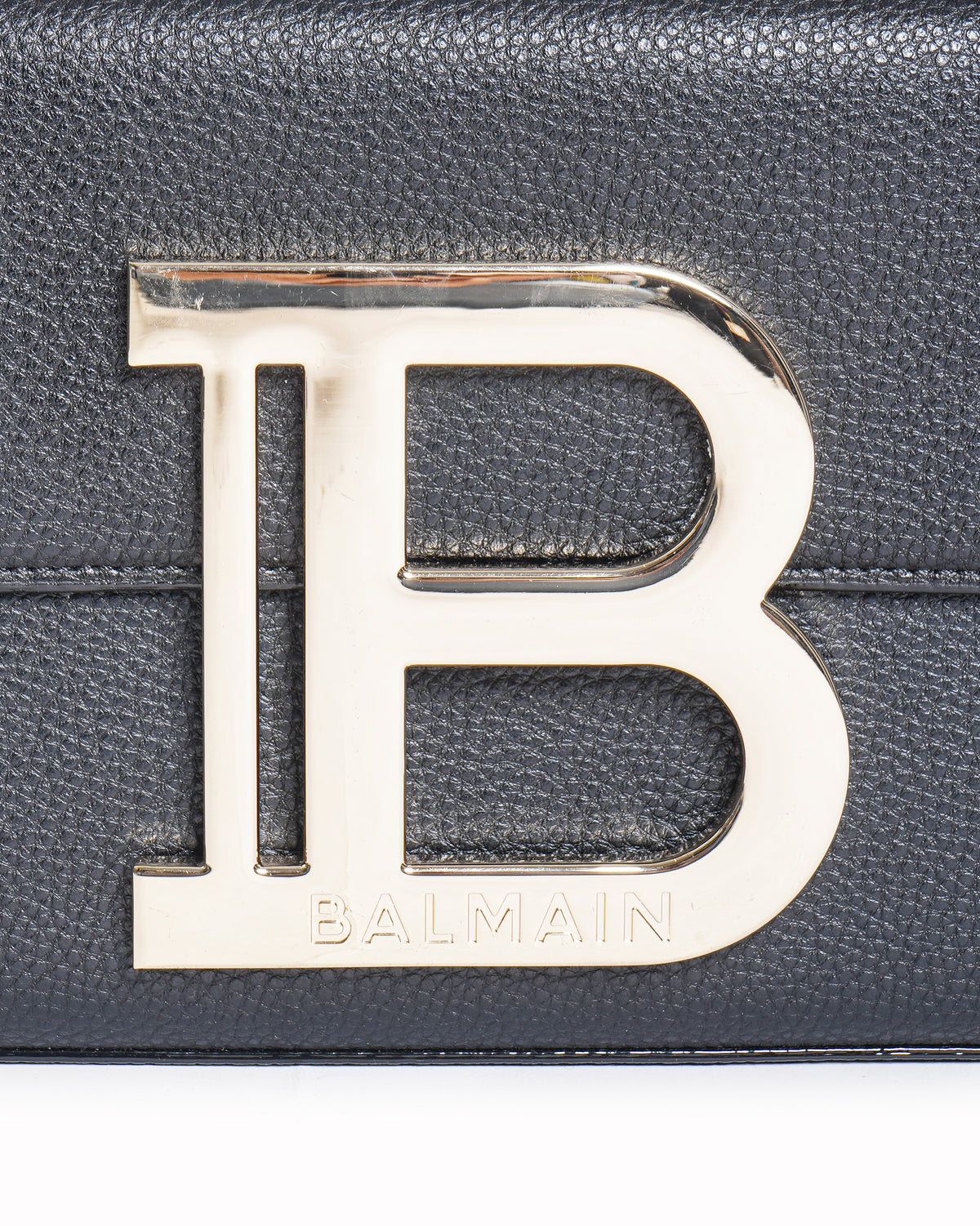 Balmain B-Buzz Grained Leather Crossbody Bag