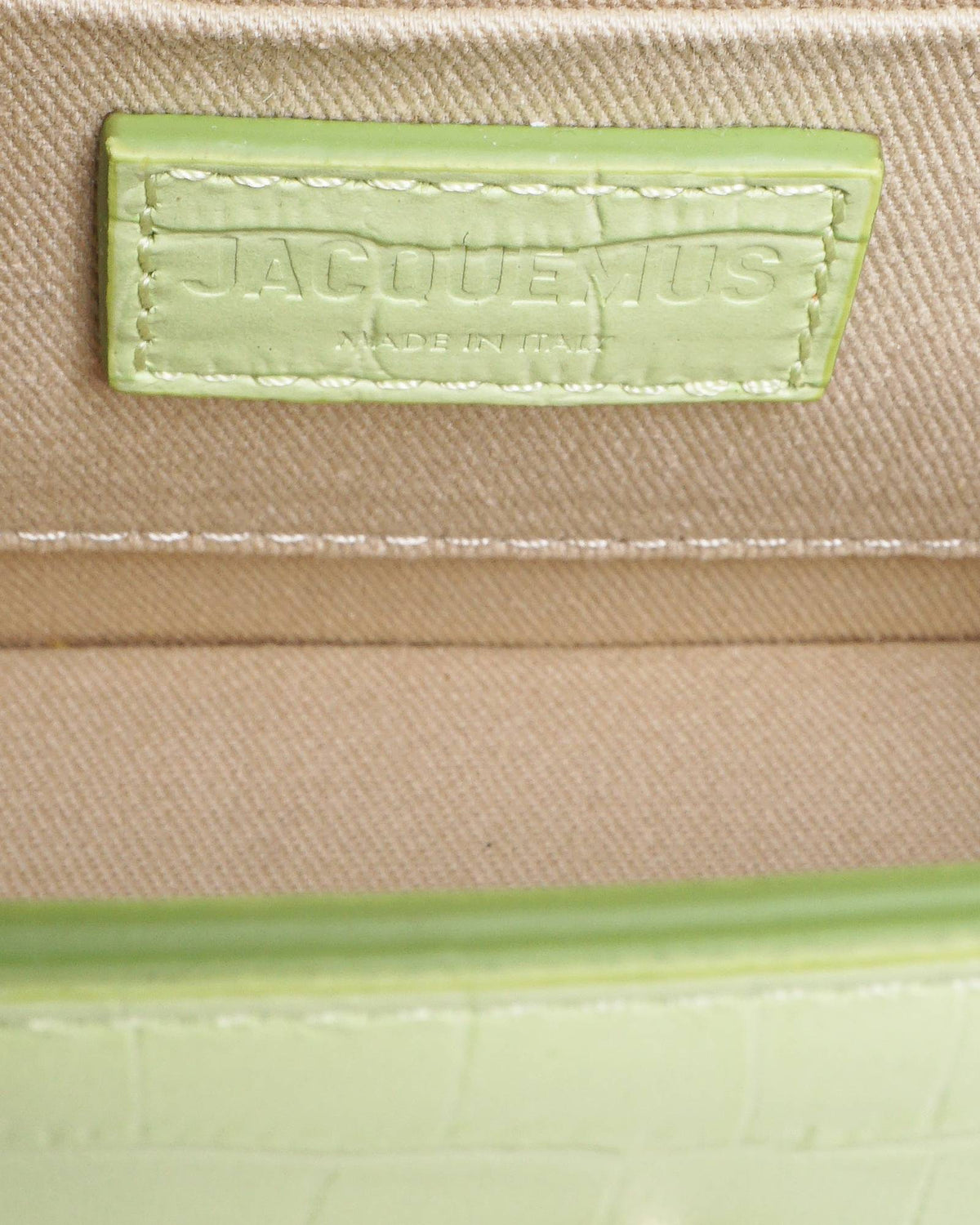Jacquemus Le Chiquito Medium Bag in Croc-Embossed Leather