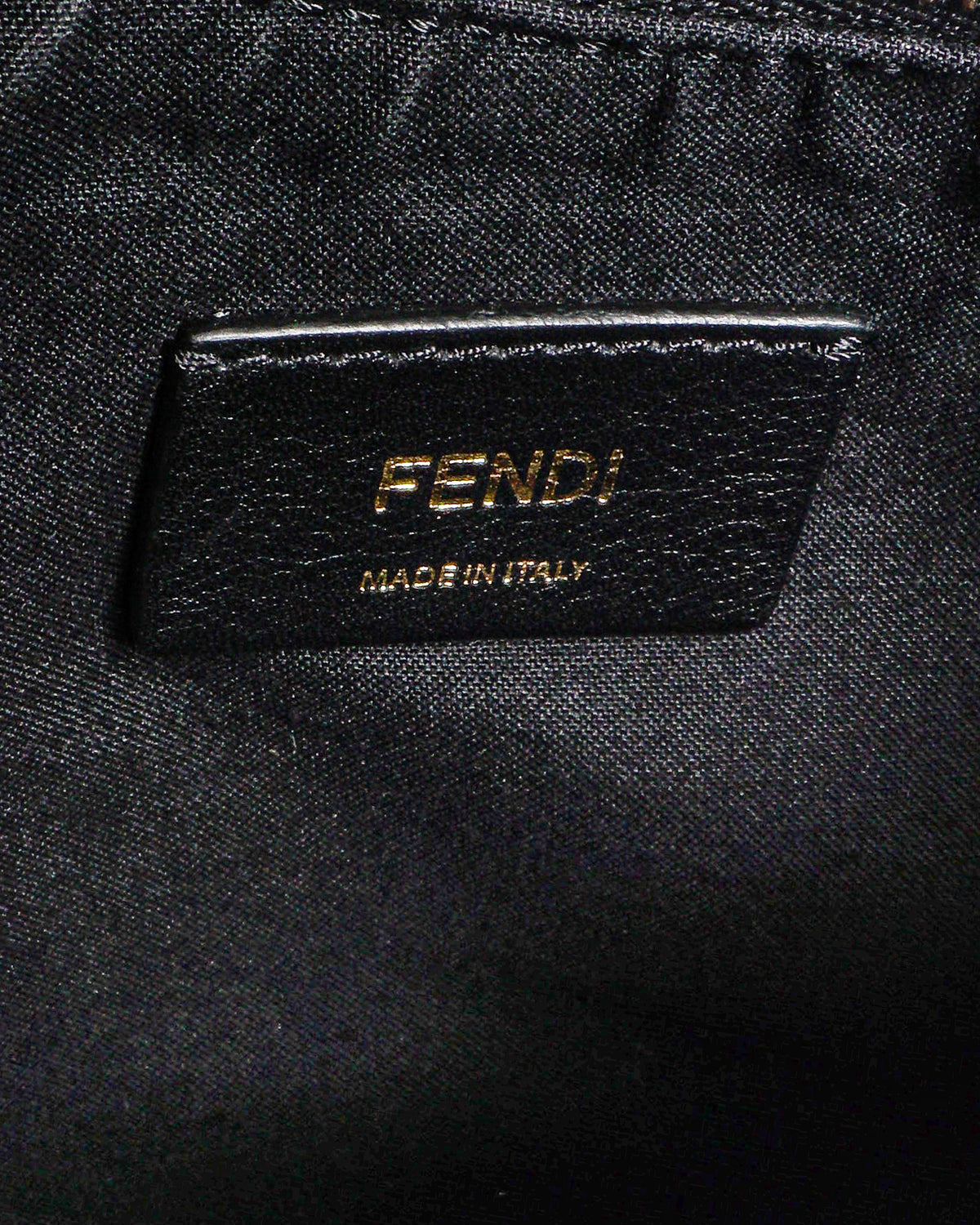 Fendi Black Leather Fendigraphy Shoulder Bag
