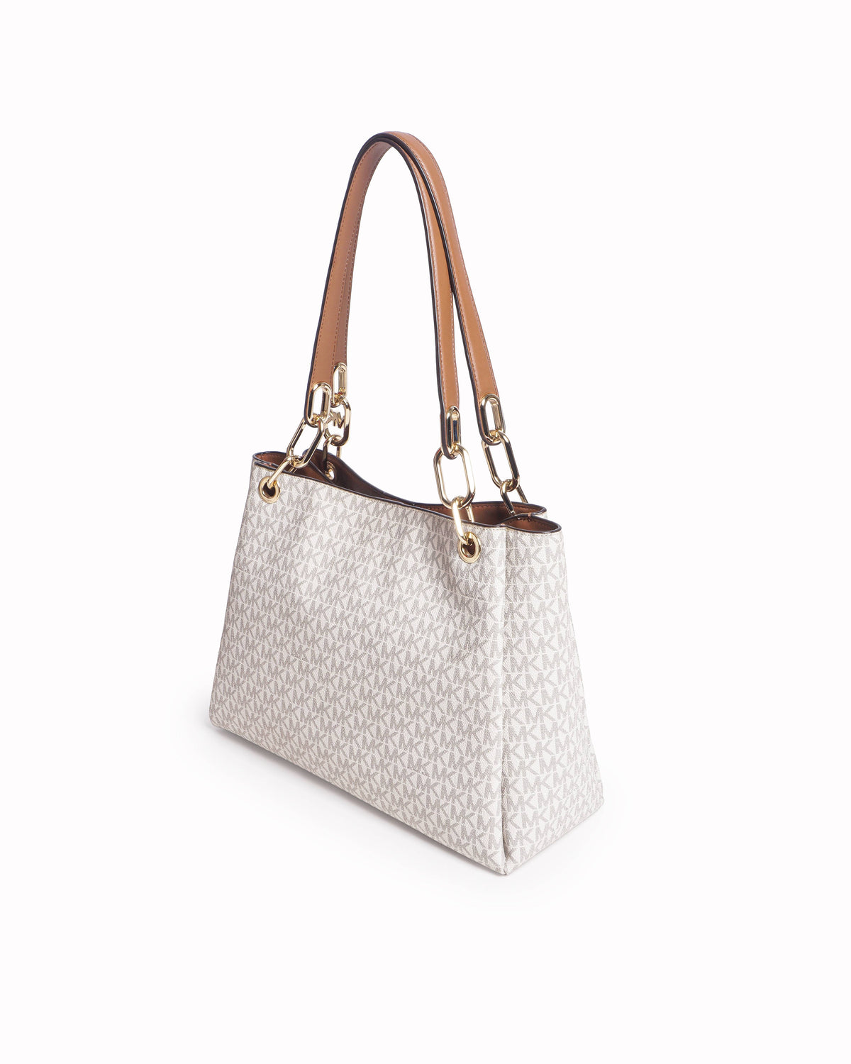 Michael Kors Vanilla Signature Monogram Trisha Large Tote