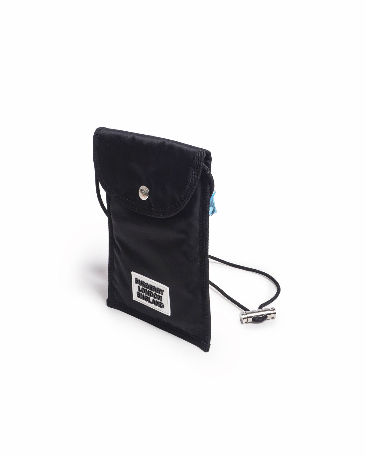 Burberry Black Nylon Logo Patch Phone Pouch Crossbody Bag