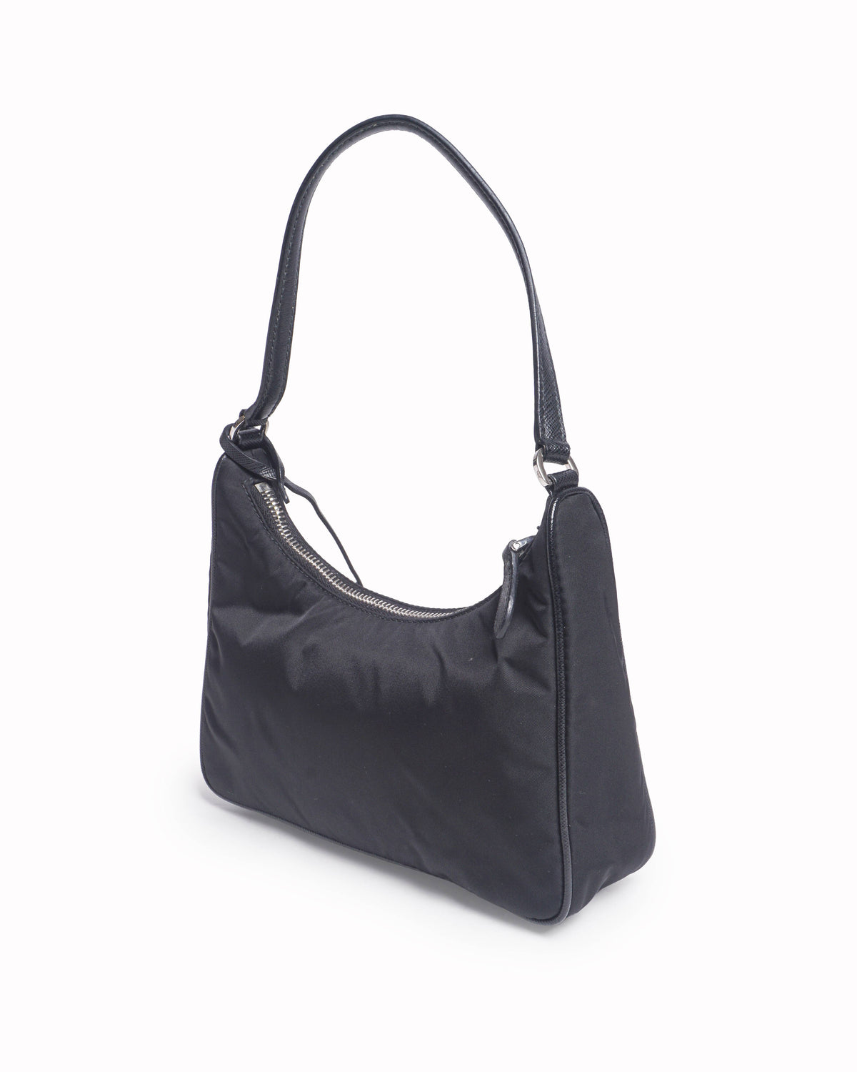 Prada Black Tessuto Nylon Re-Edition Hobo Shoulder Bag