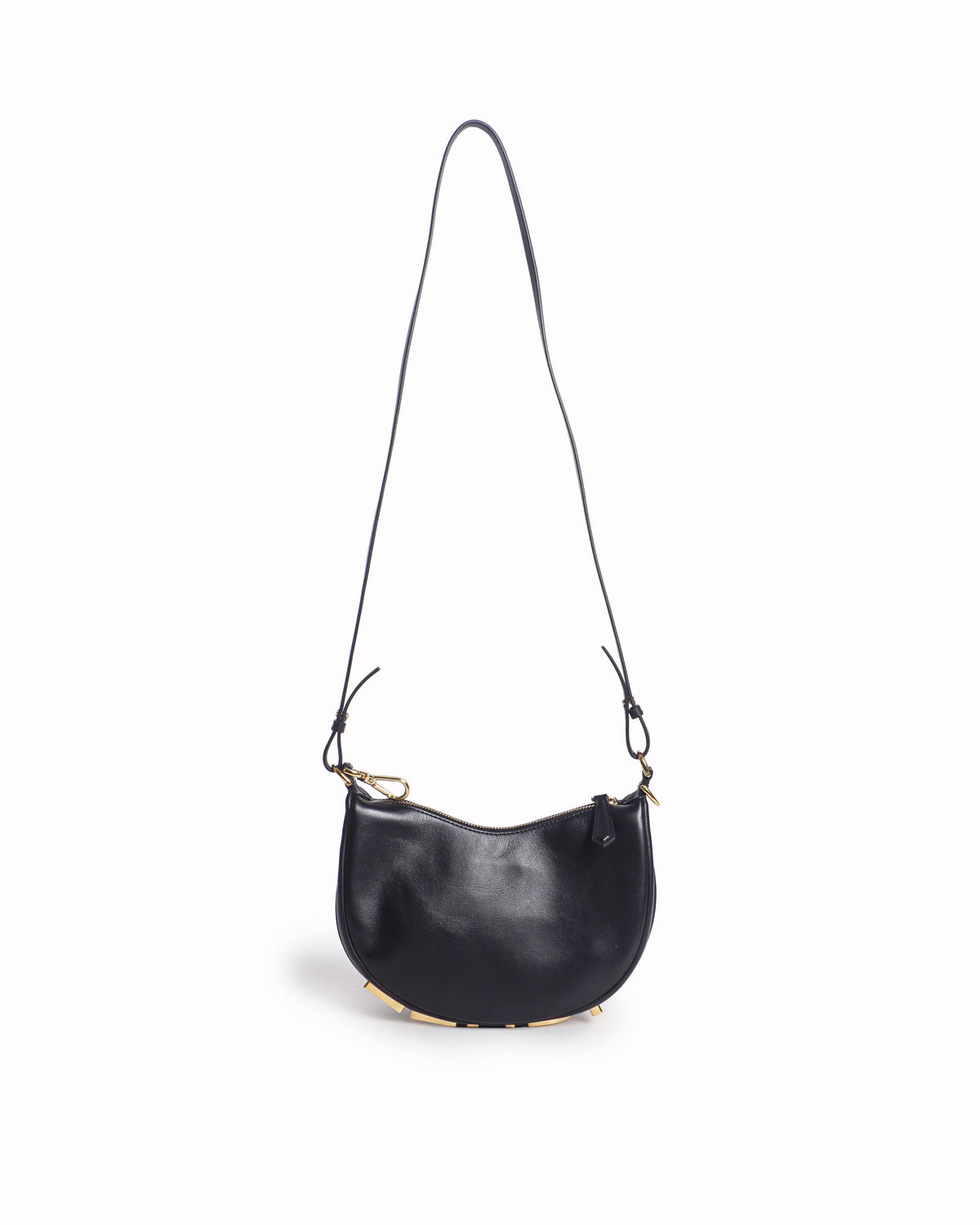 Fendi Black Leather Fendigraphy Shoulder Bag