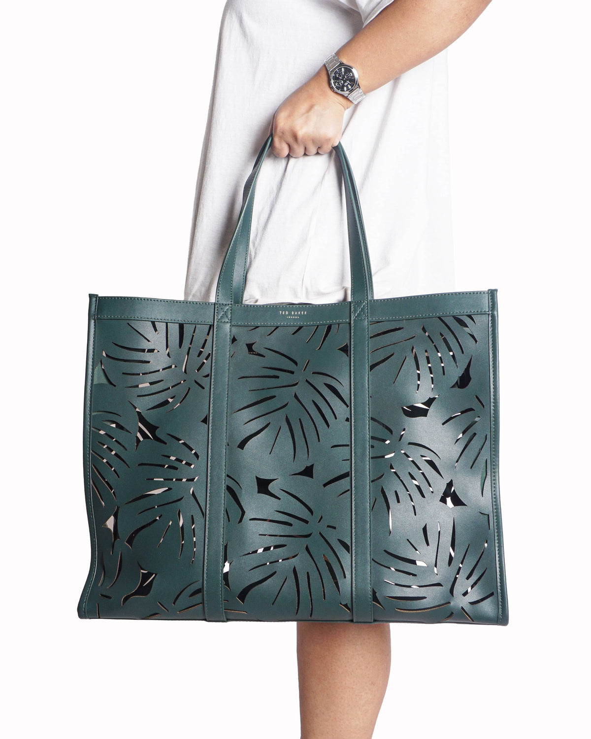 Ted Baker Leiian Cut-Out Tropical Leaf Tote Bag