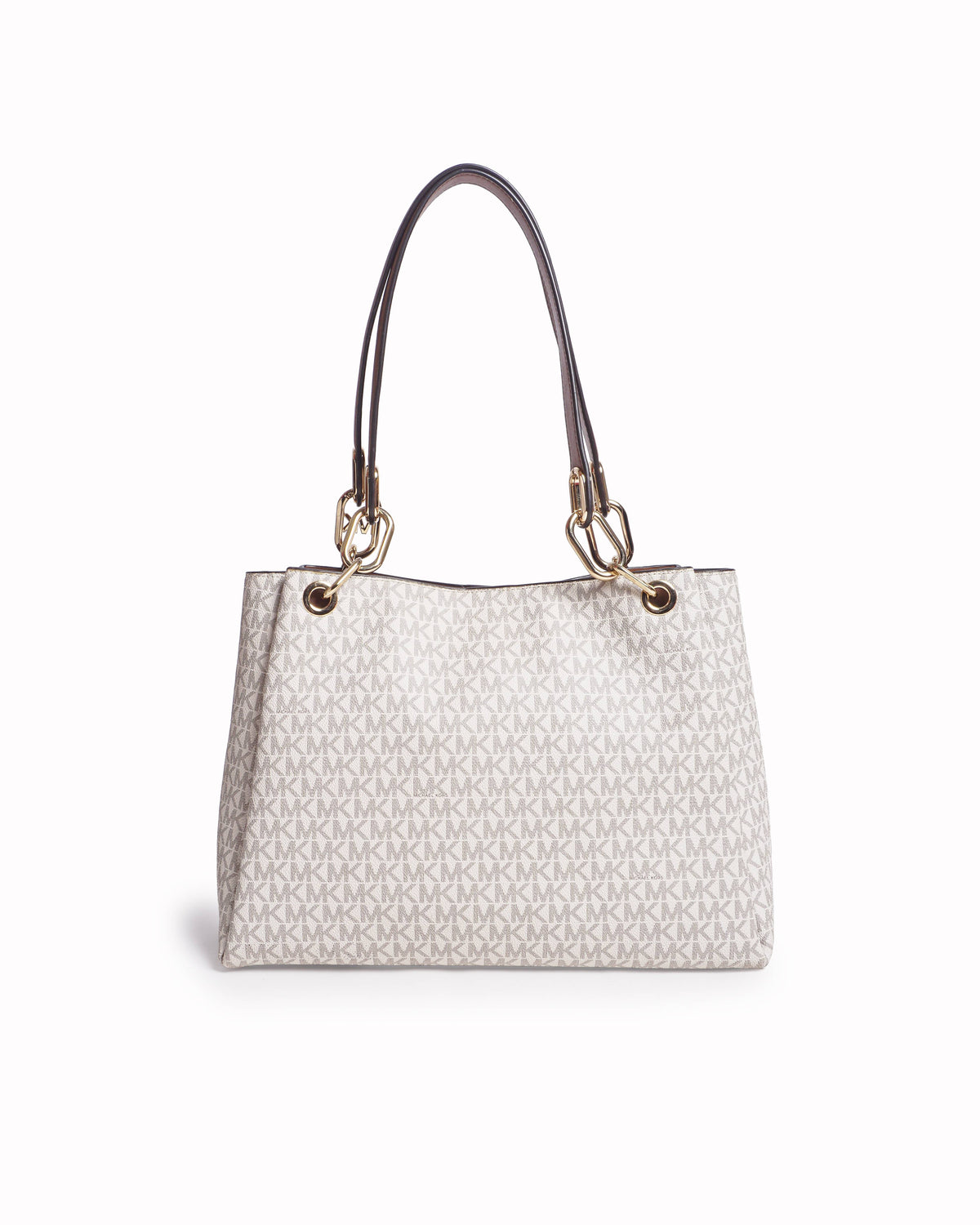 Michael Kors Vanilla Signature Monogram Trisha Large Tote