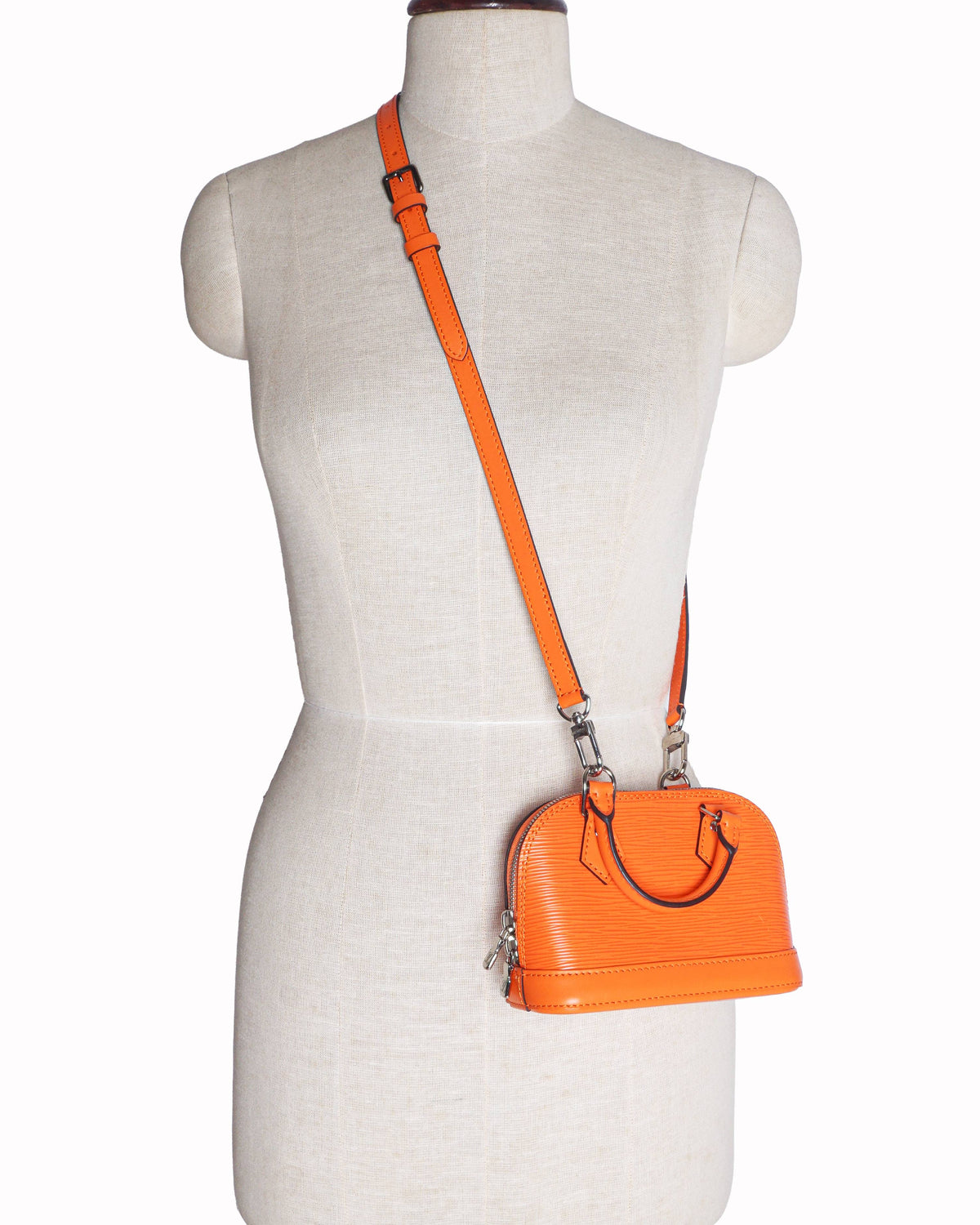 Louis Vuitton Neon Orange Epi Leather Mini Alma BB Bag