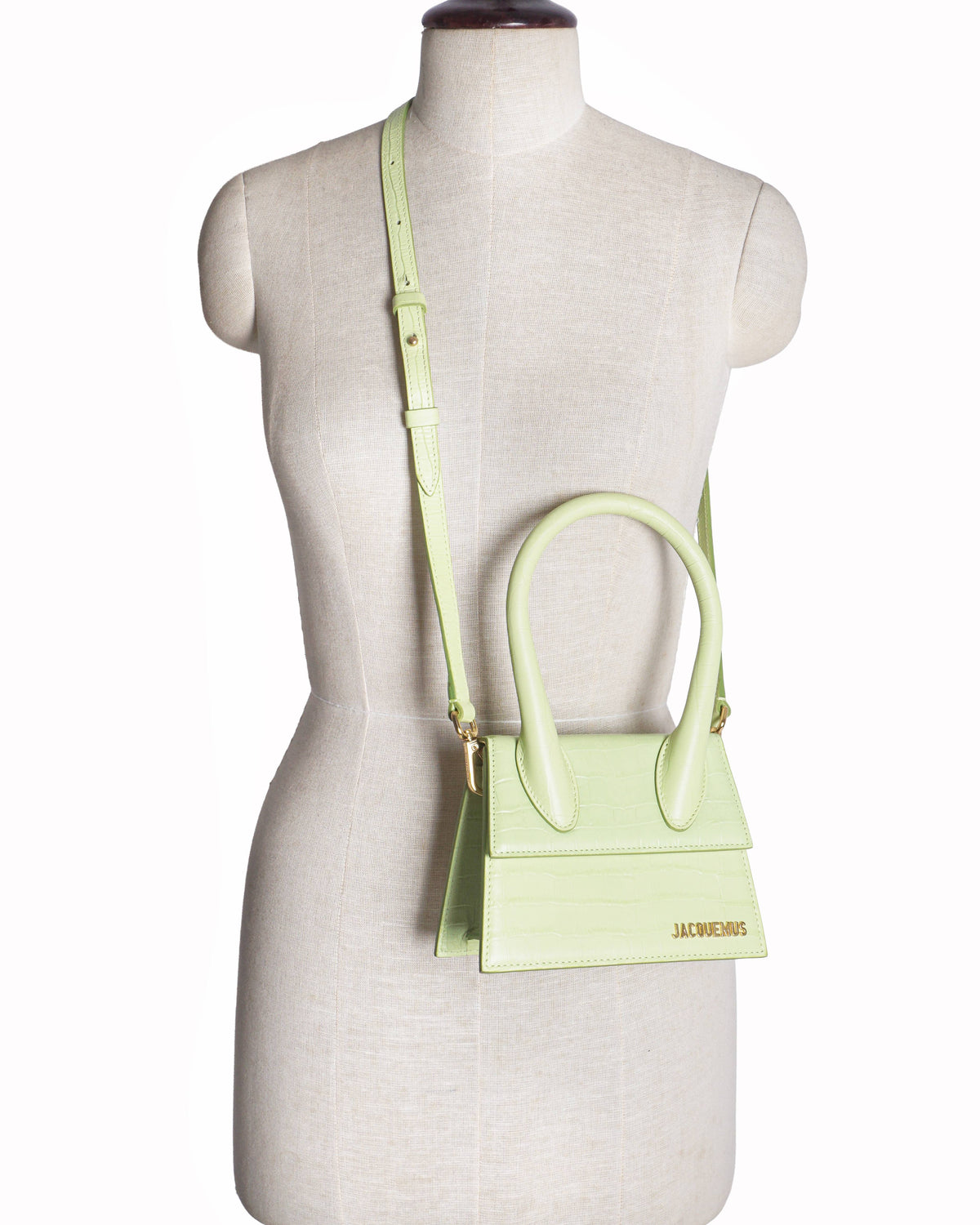 Jacquemus Le Chiquito Medium Bag in Croc-Embossed Leather