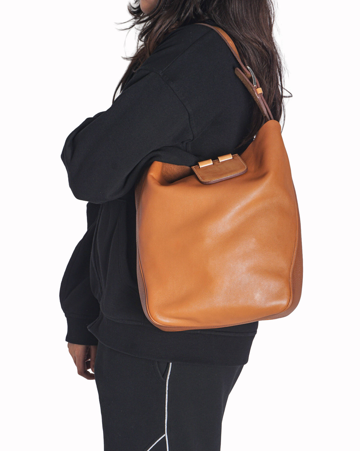 Hermès Gold Swift & Clémence Leather Virevolte 29 Bag