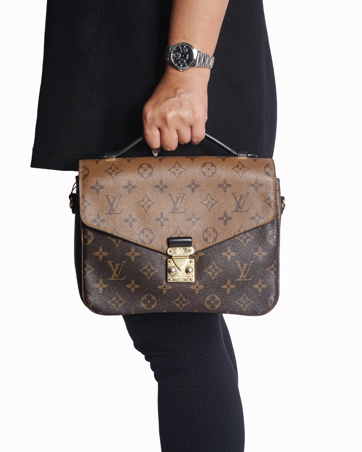 Louis Vuitton Pochette Métis MM Monogram Reverse Crossbody Bag