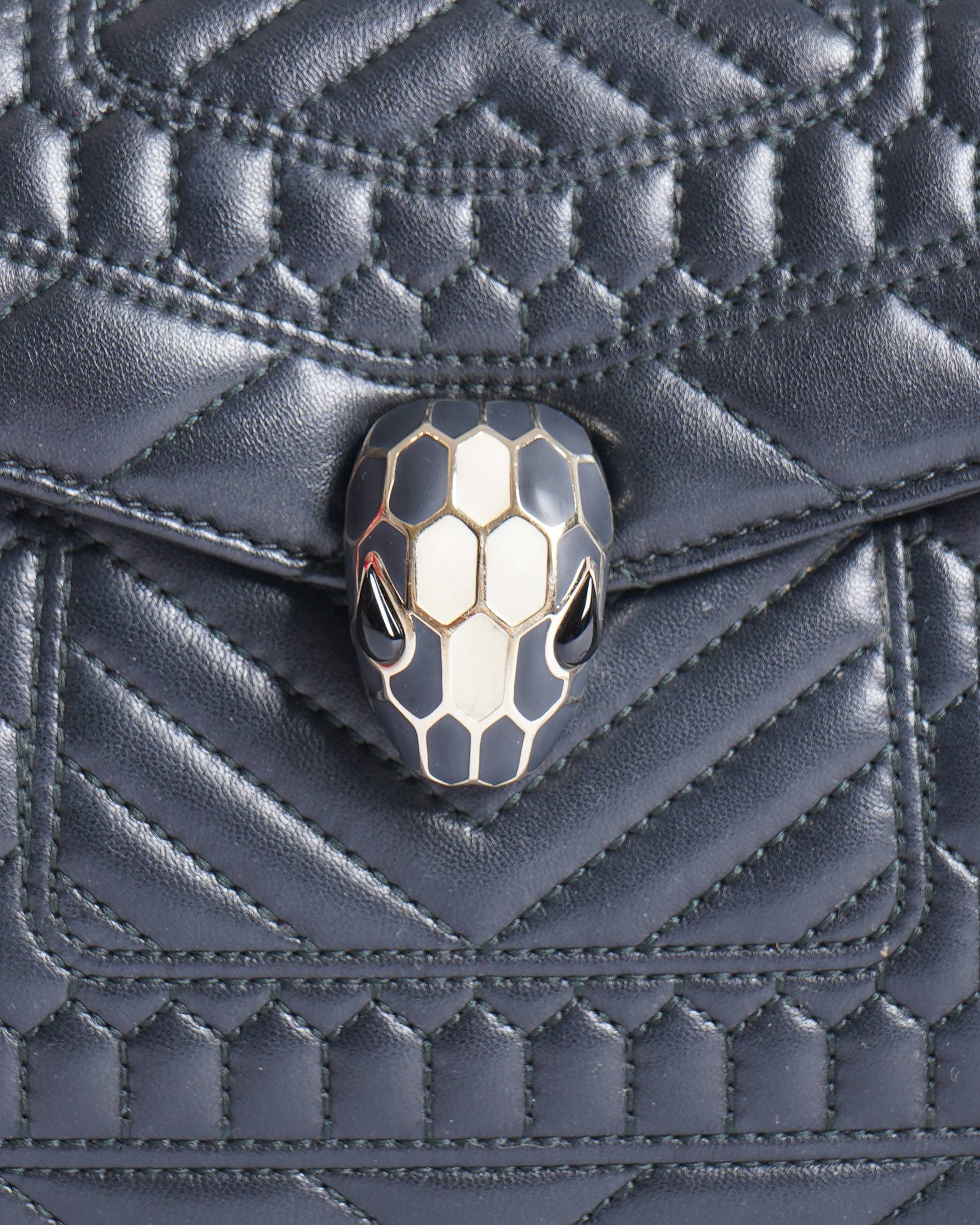 Bvlgari calfskin quilted serpenti forever crossbody bag
