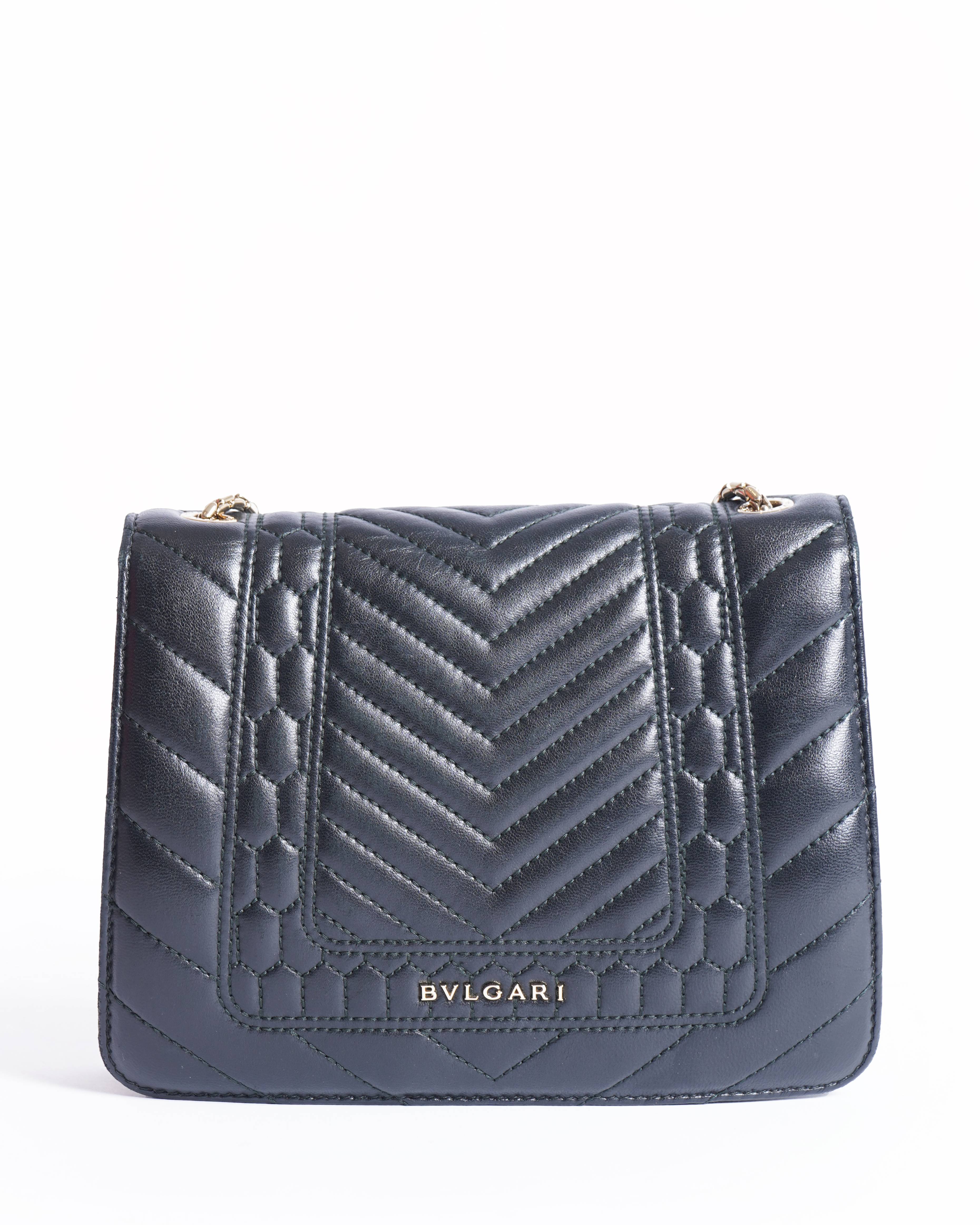 Bvlgari calfskin quilted serpenti forever crossbody bag