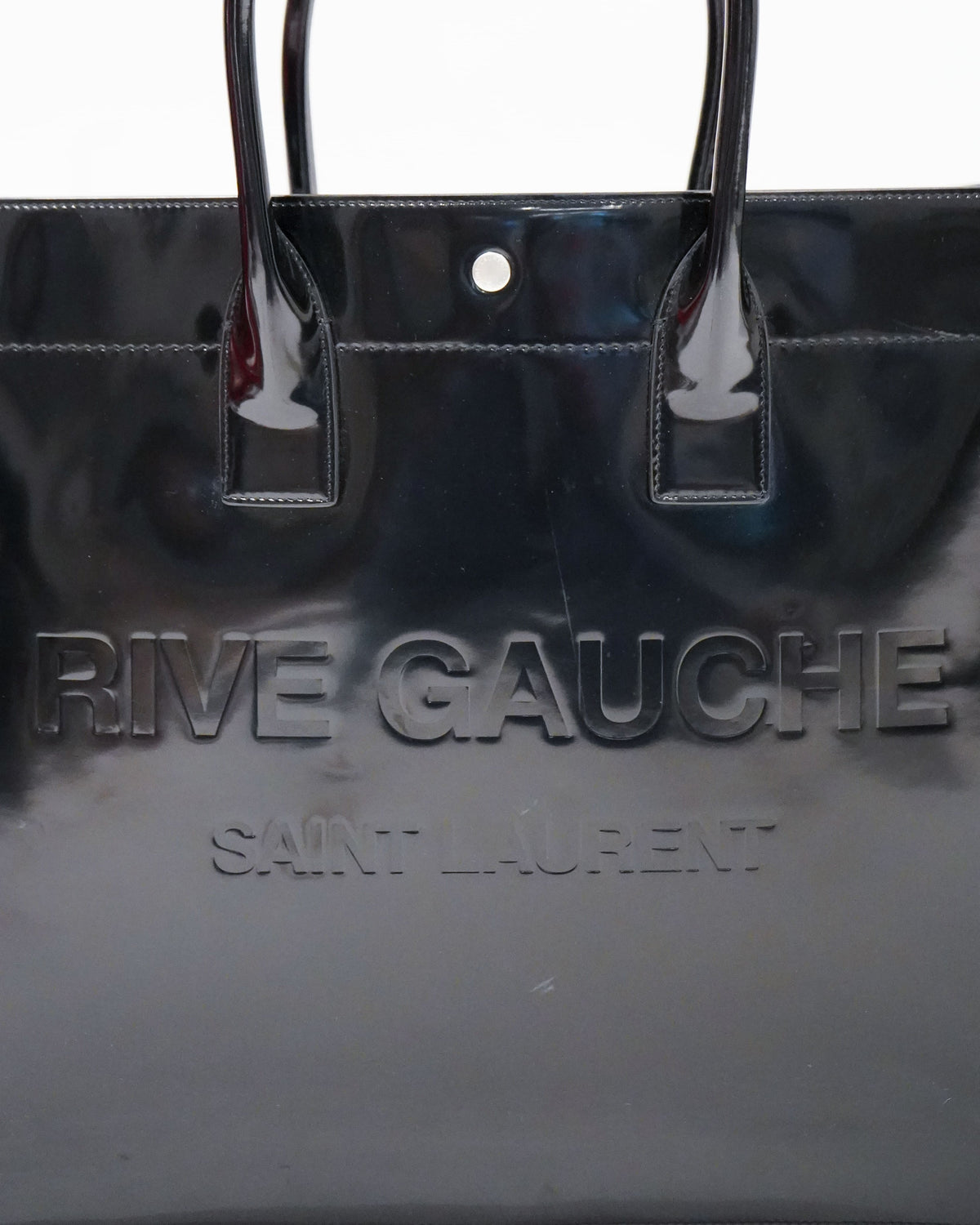 Saint Laurent Rive Gauche Logo Embossed Tote