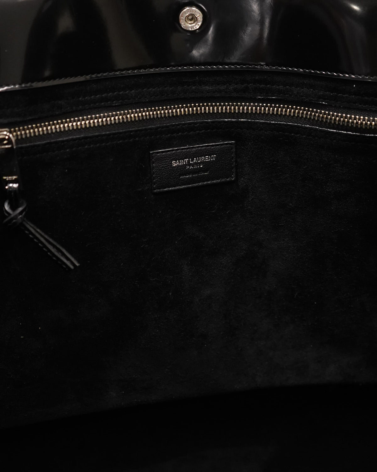 Saint Laurent Rive Gauche Logo Embossed Tote