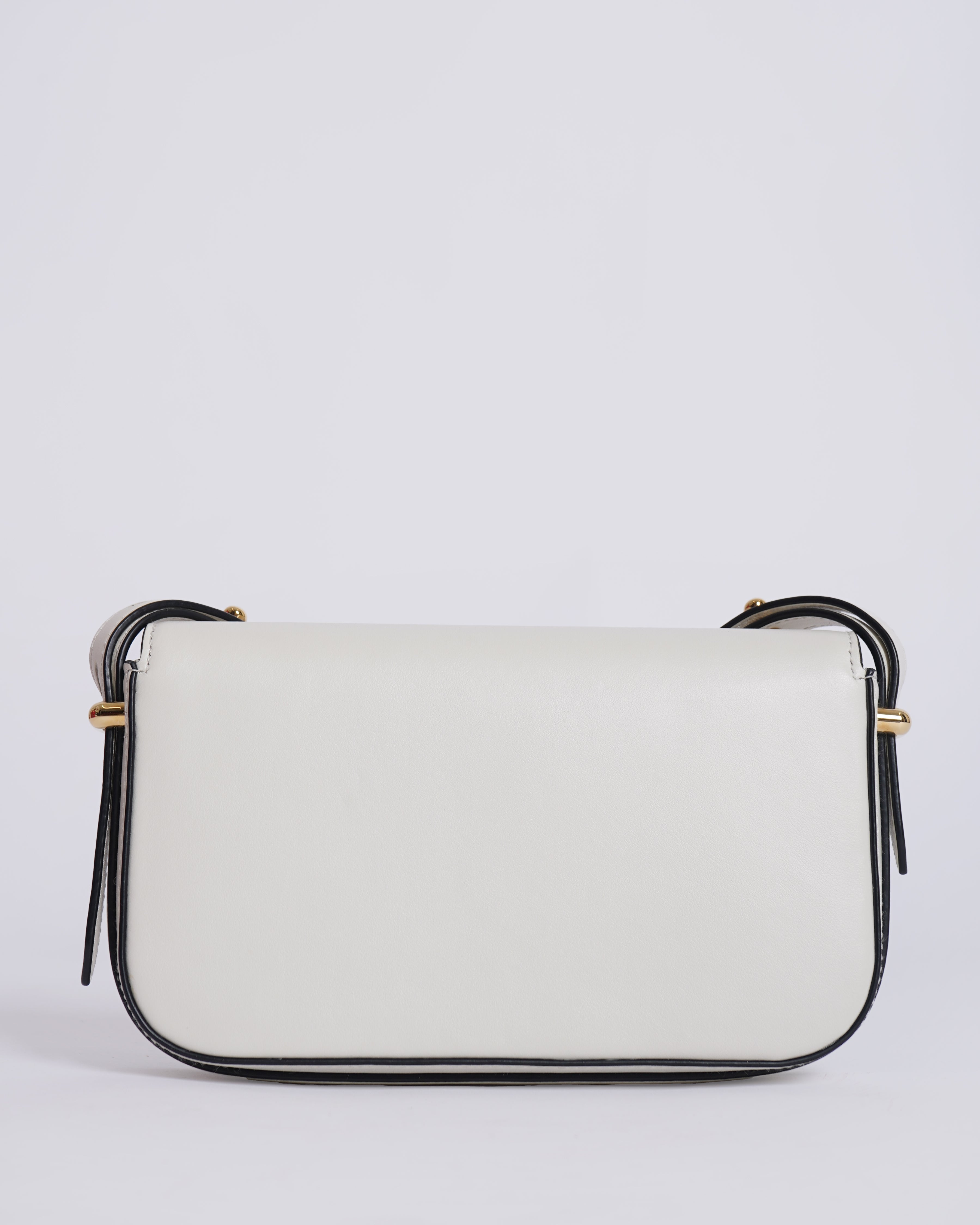 New Prada white embleme saffiano shoulder bag