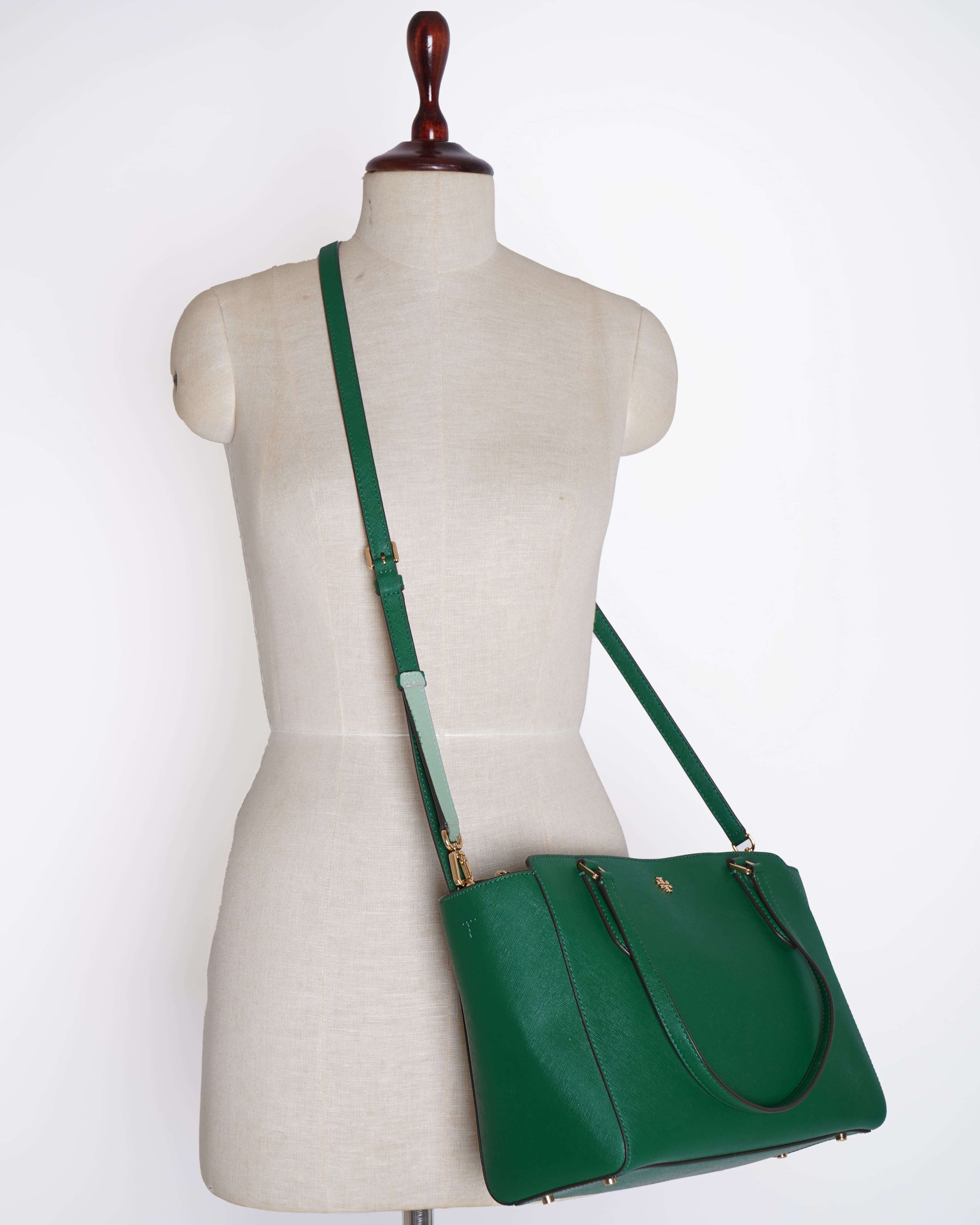 Tory burch emerson top zip tote bag
