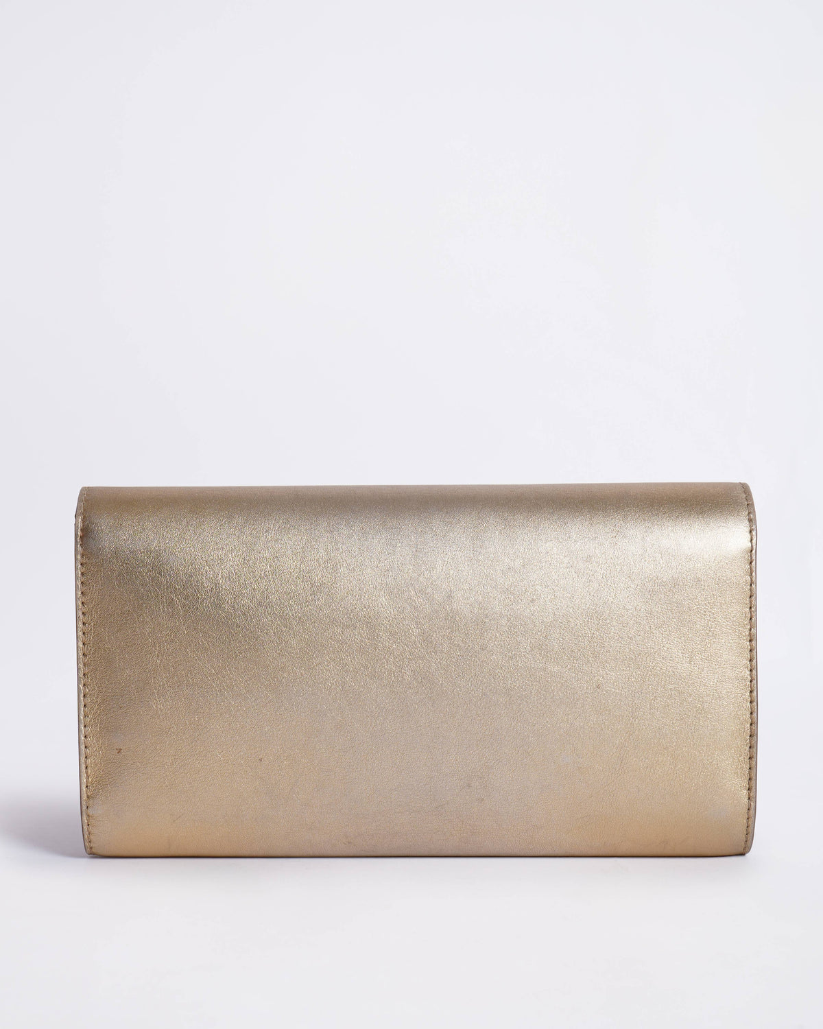 Louis Vuitton Metallic Gold Leather Louise Clutch