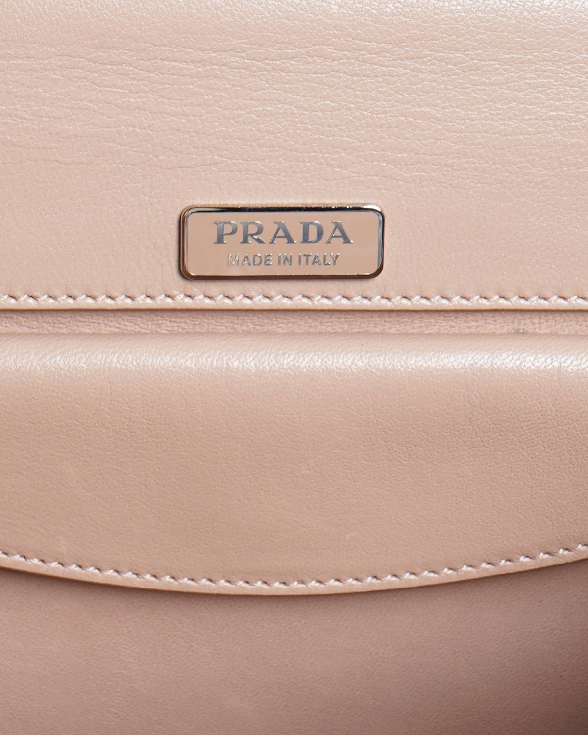 Prada Beige Madras Woven Leather Chain Flap Bag