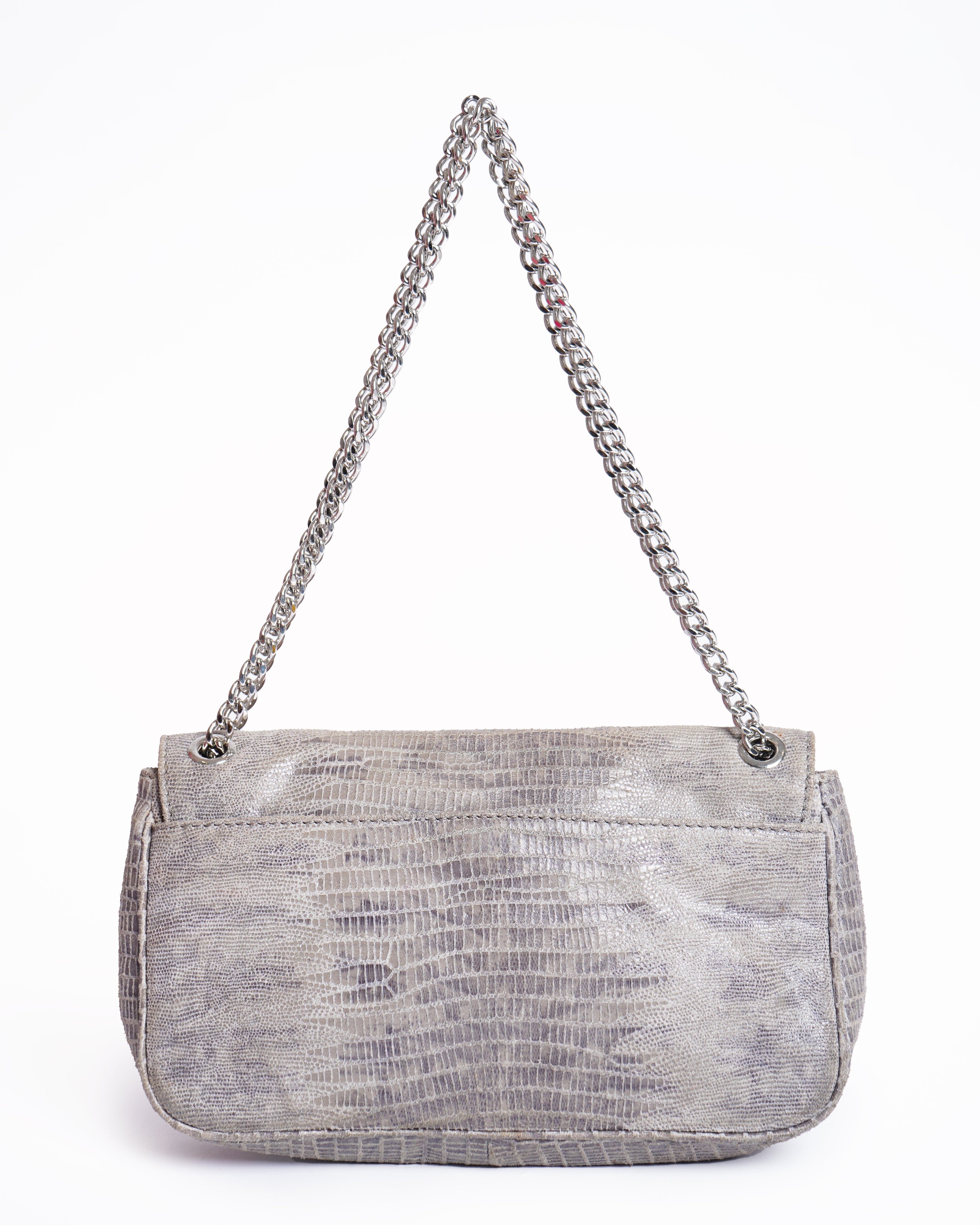 Michael Kors Embossed Shoulder Bag In Grey