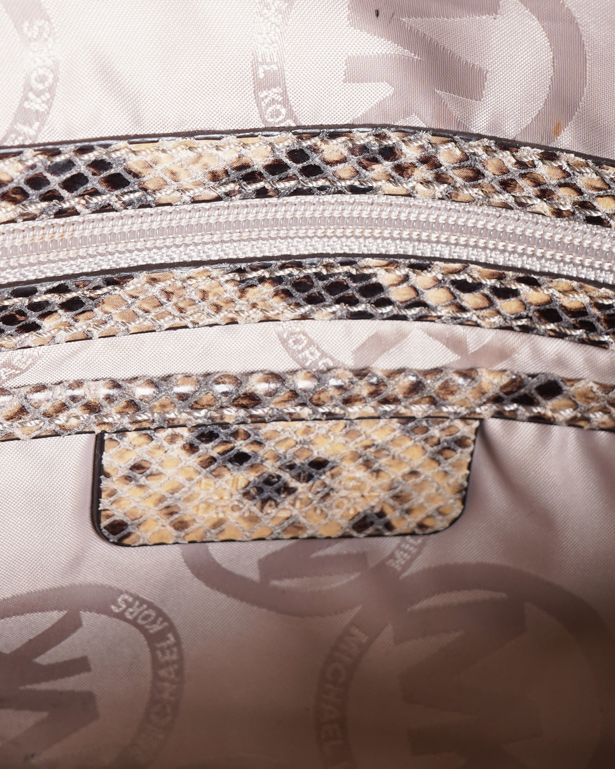 Michael Kors Python Embossed Clutch Bag