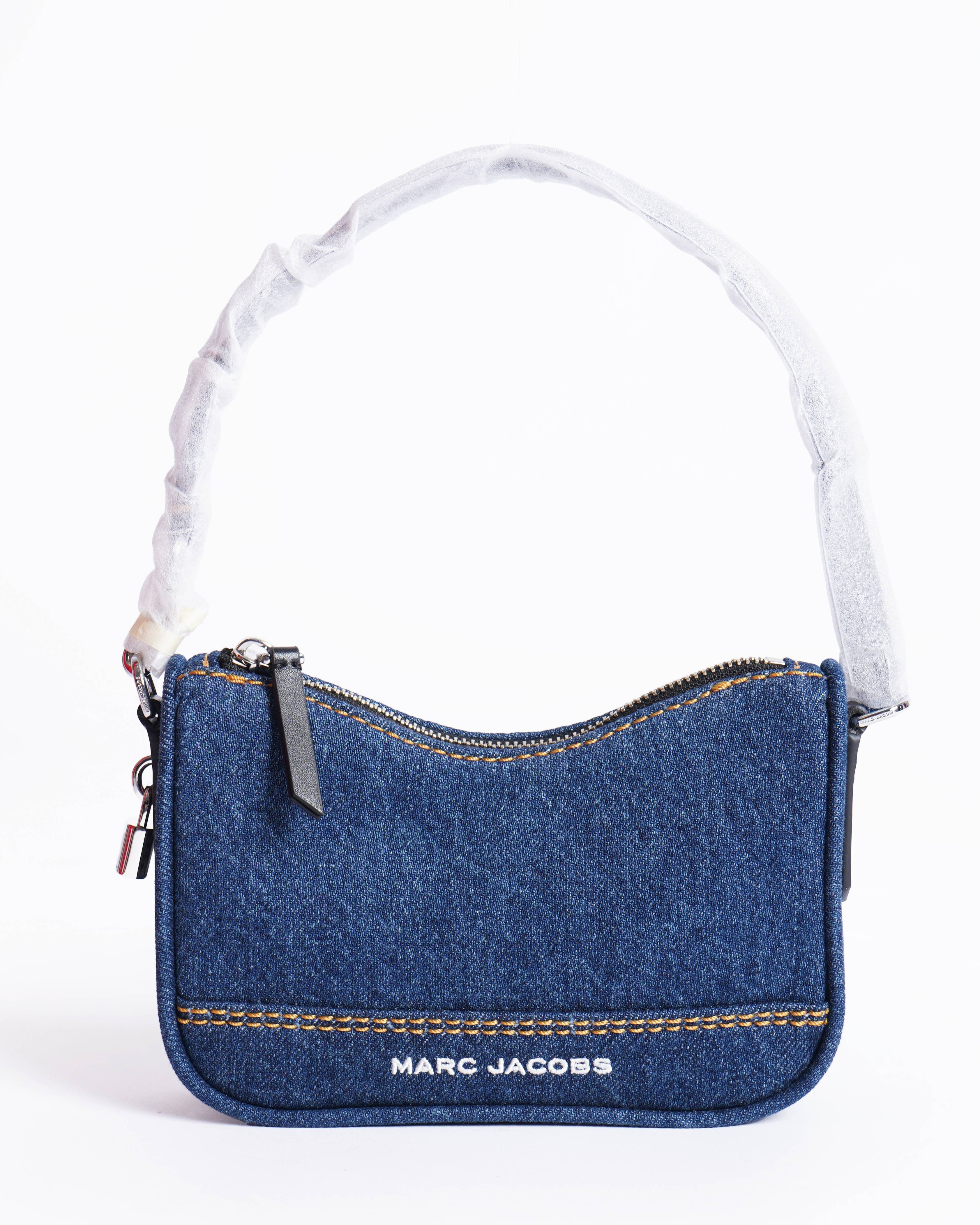 New Marc Jacobs Blue Denim Mini Wristlet