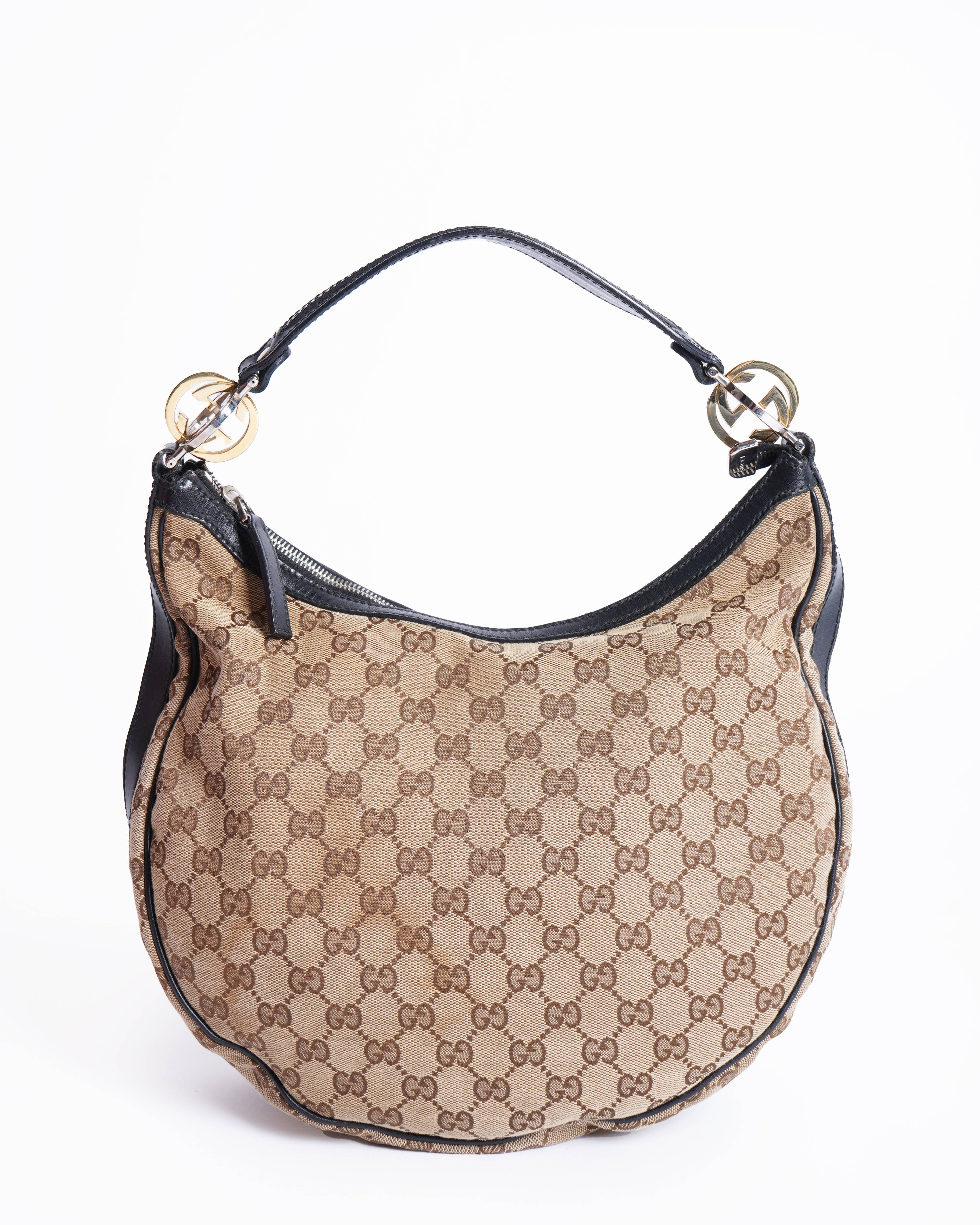 Gucci GG Twin Canvas Hobo HandBag