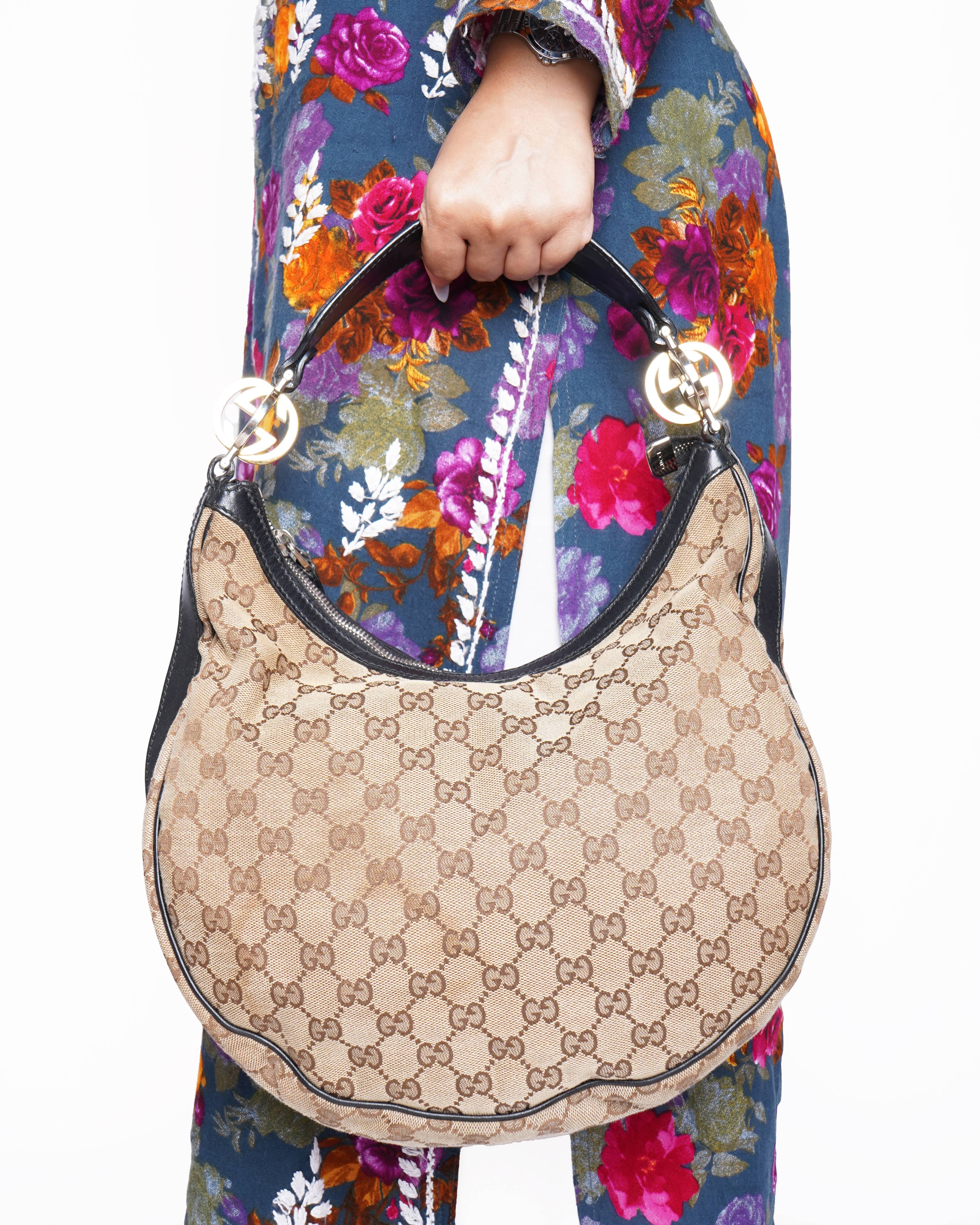 Gucci GG Twin Canvas Hobo HandBag