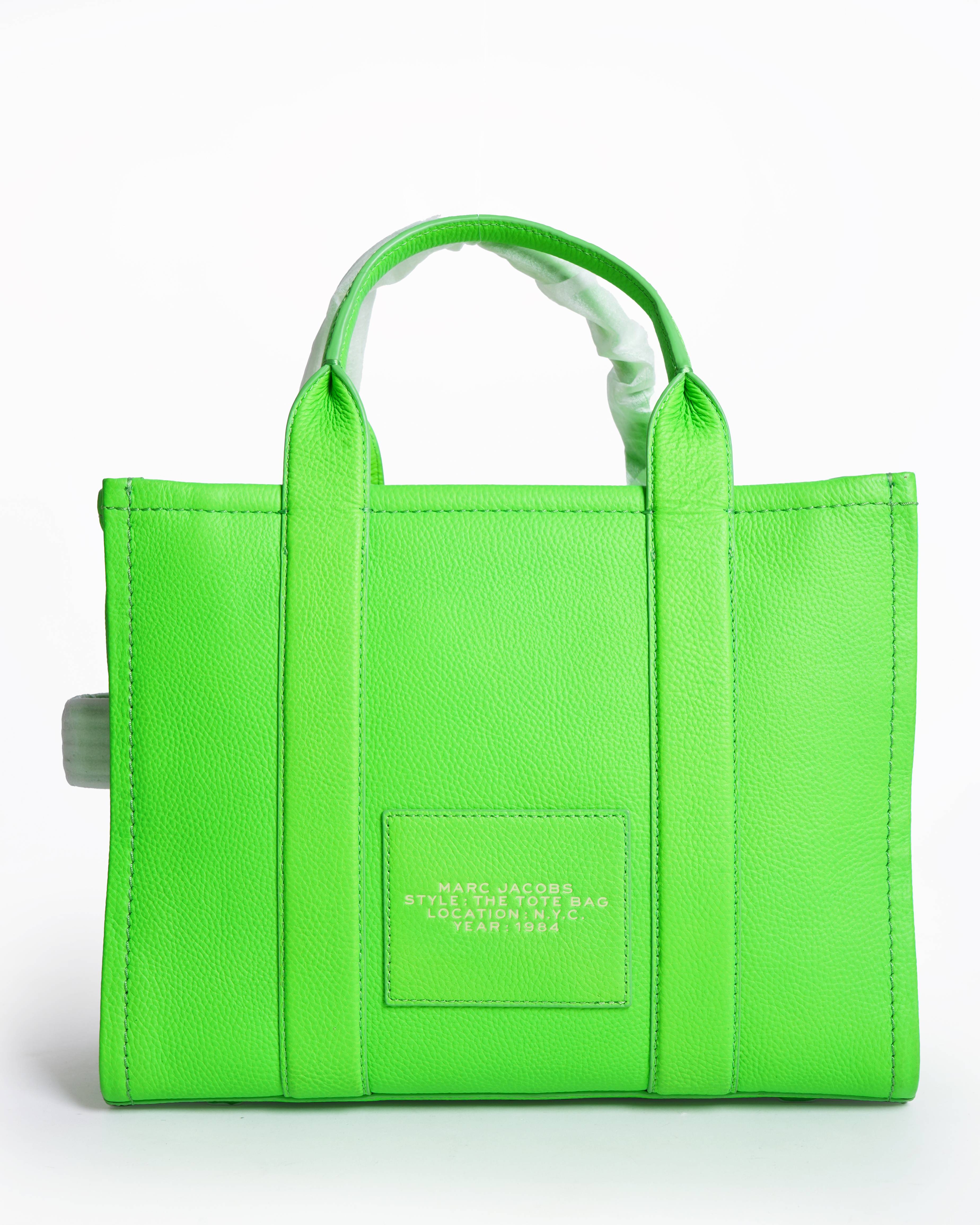 Marc Jacobs The Small Leather Tote Bag Green | Authentic Pre-Loved