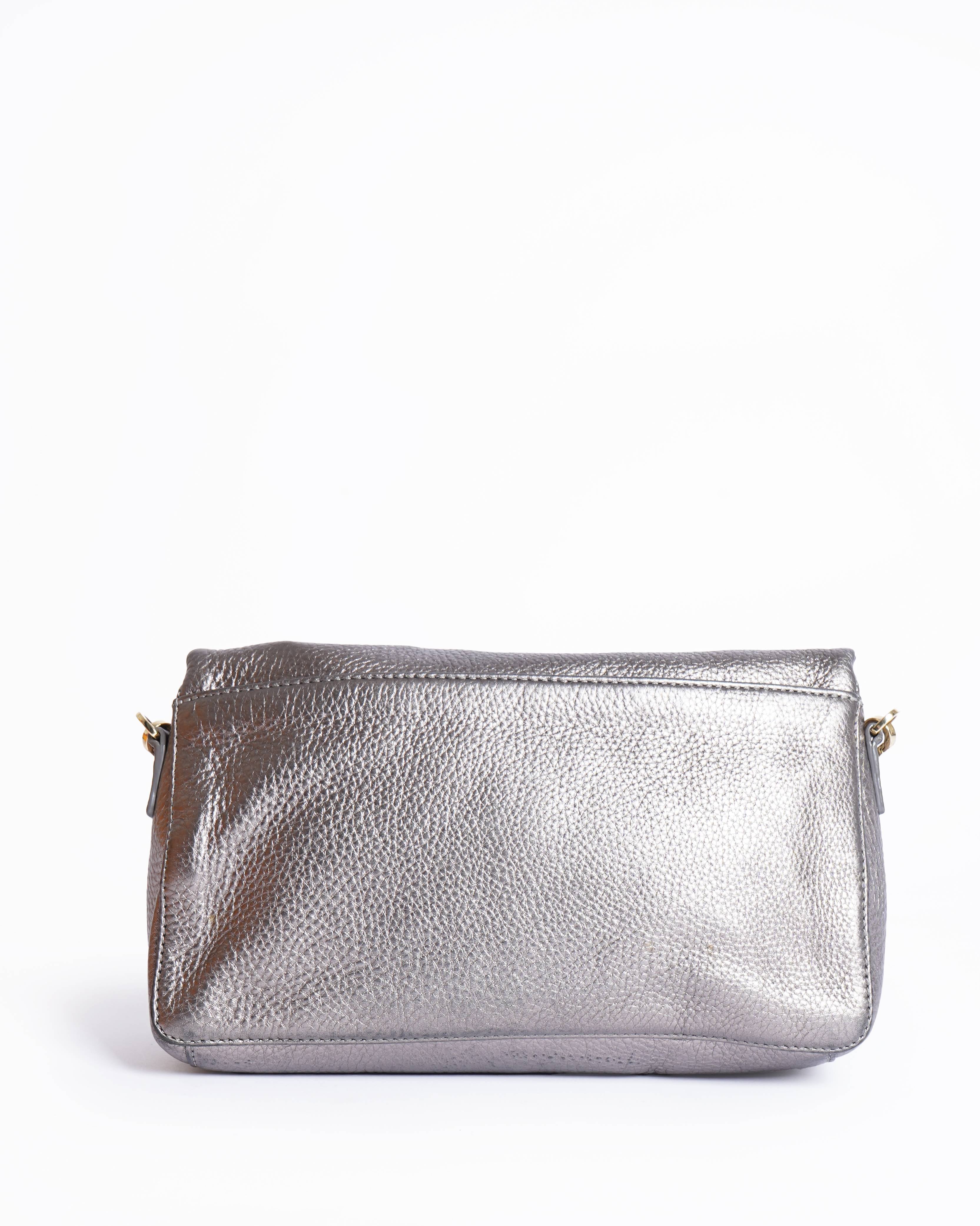 Tory Burch Marion Crossbody Bag in metallic grey