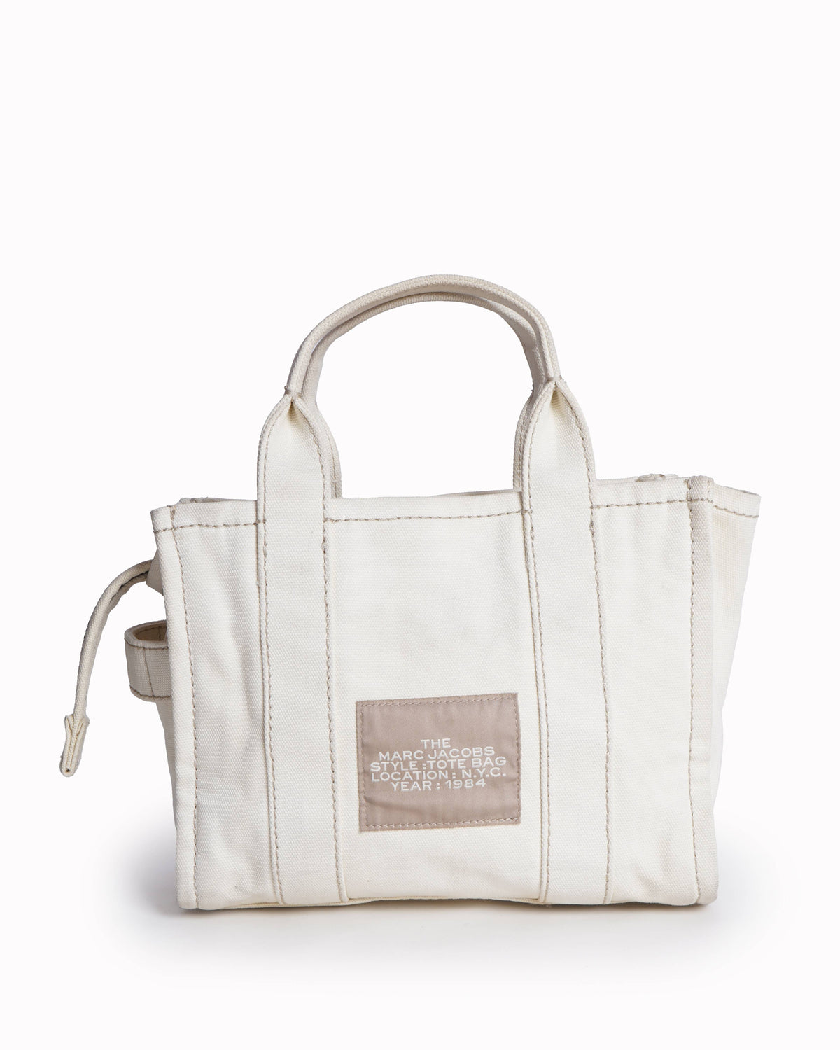 Marc Jacobs White Small Canvas Tote Bag