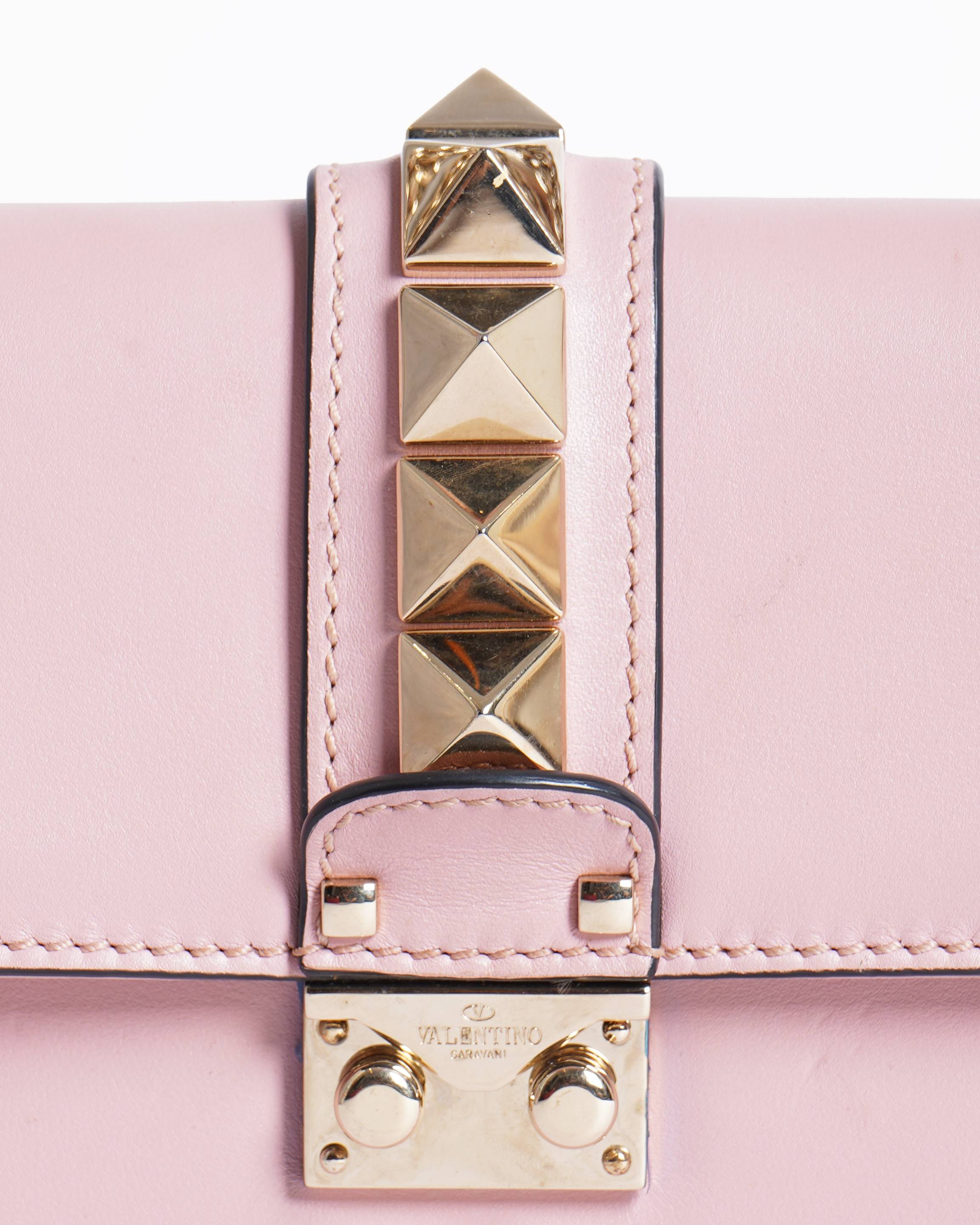Valentino Small Rockstud Giam Lock Flap shoulder Bag