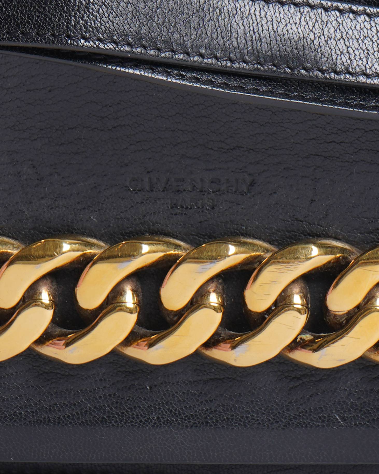 Givenchy Black Goatskin Leather Infinity Flap Crossbody Bag