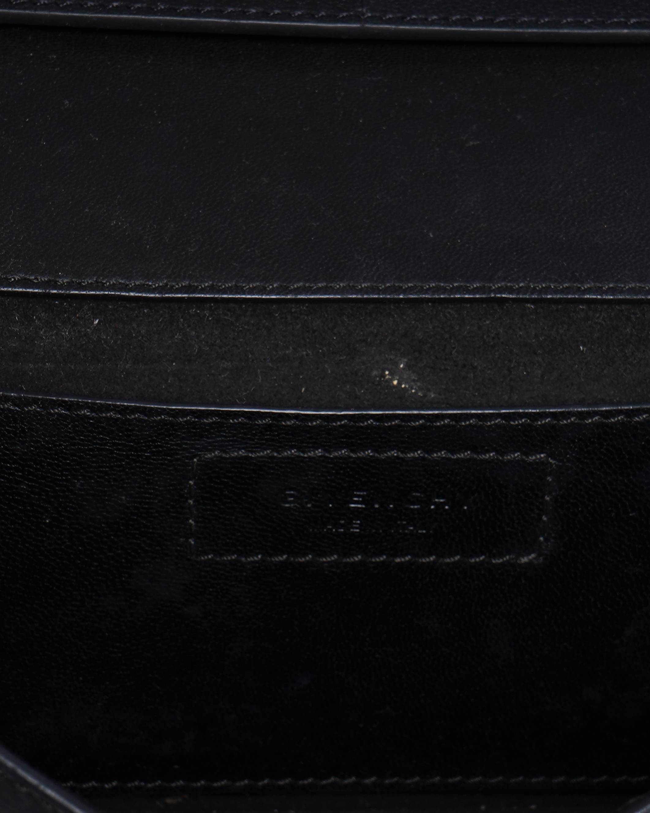 Givenchy Black Goatskin Leather Infinity Flap Crossbody Bag