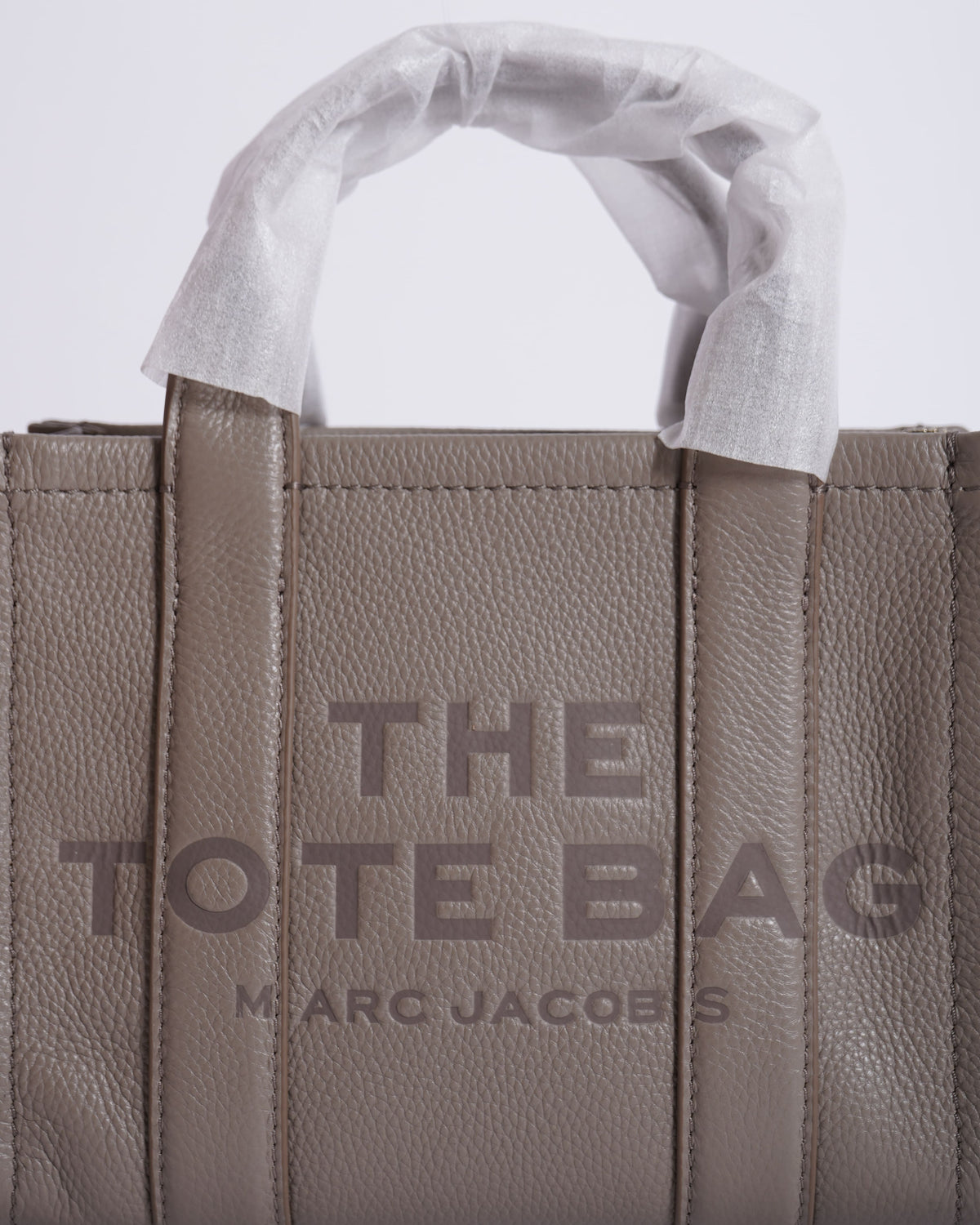 New Marc jacobs leather medium tote bag in grey