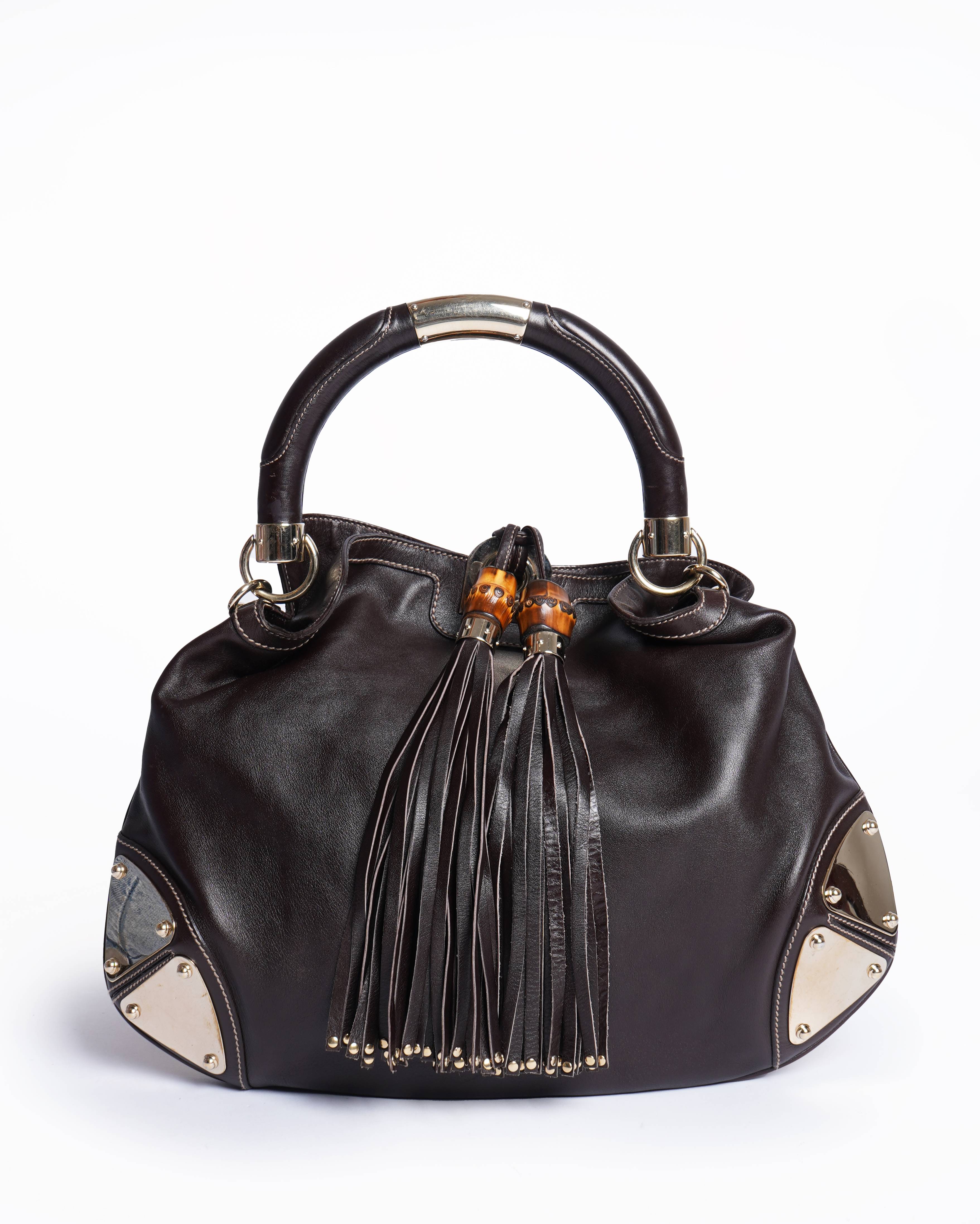 Gucci Leather Indy Top Handle Bag