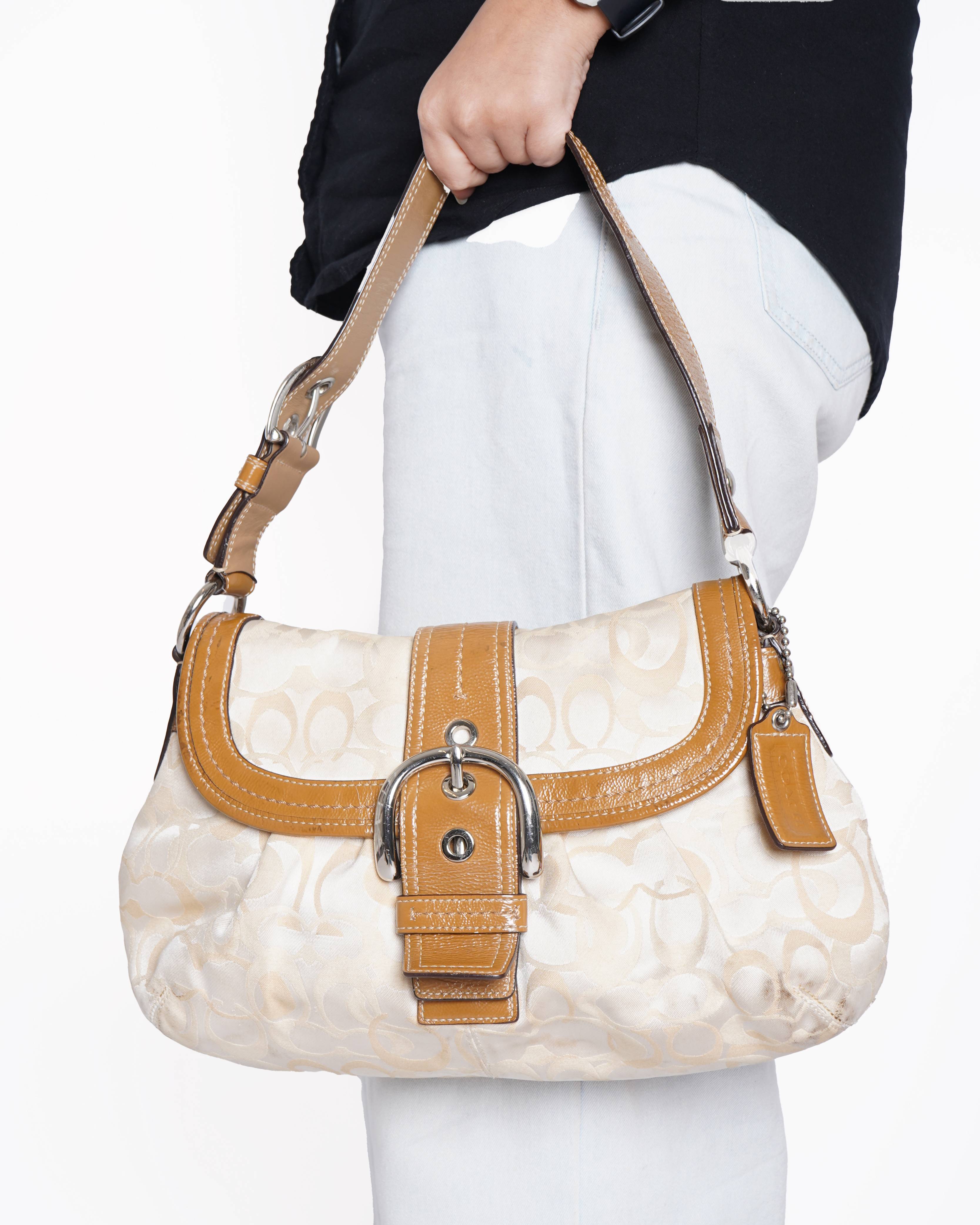 Coach soho signature flap purse