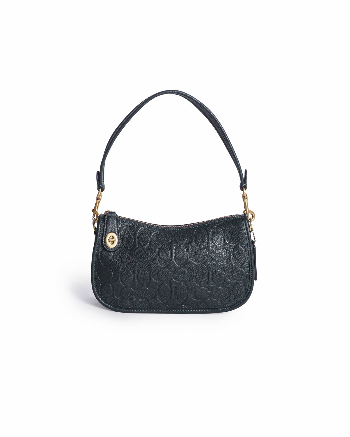 Coach Swinger Shoulder Bag in Signature Debossed Leather