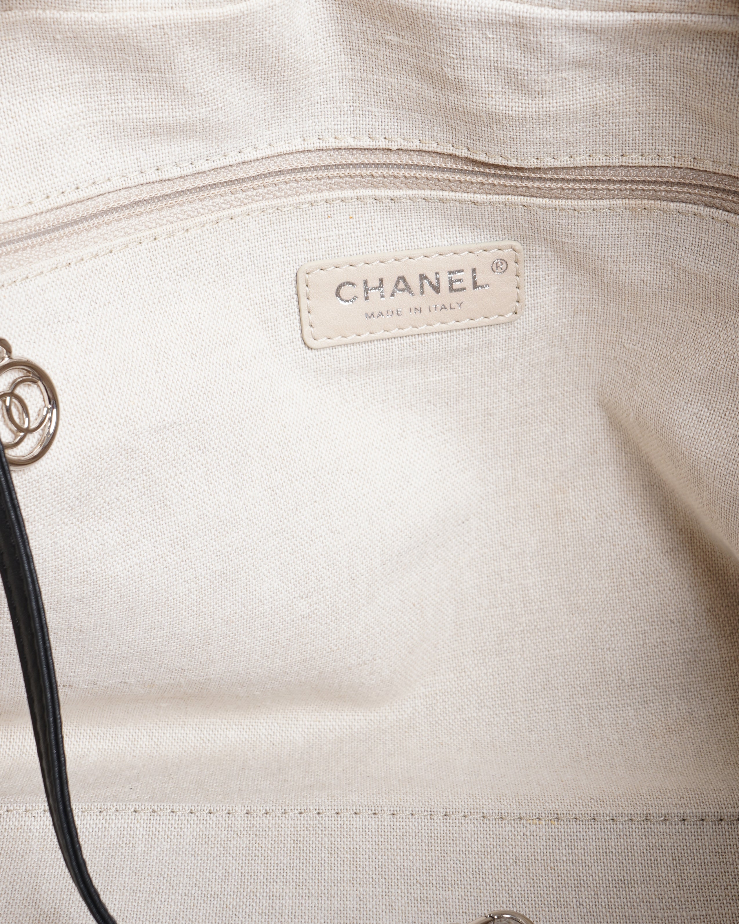 Chanel deauville bowling bag in blue