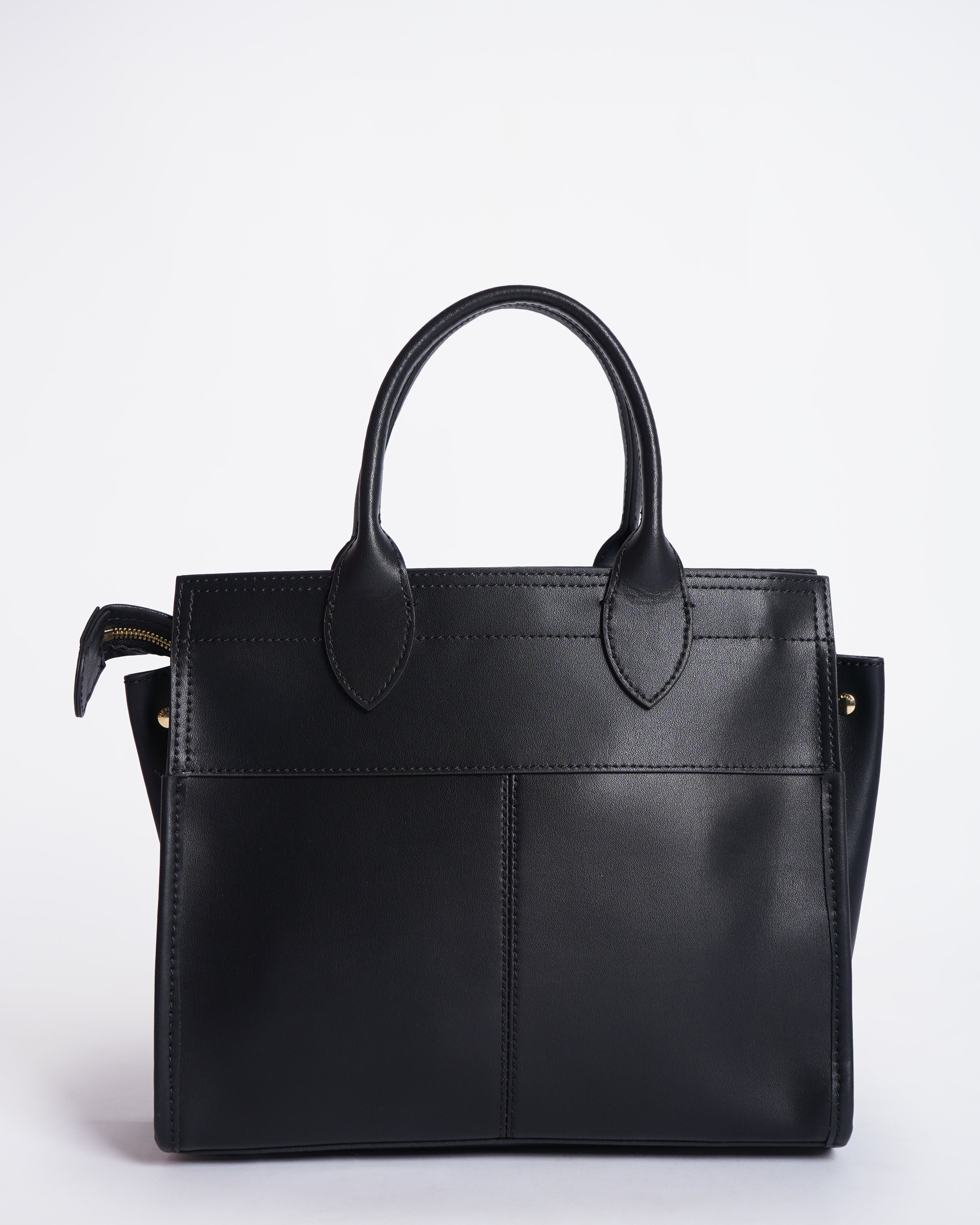 Ted baker black leather shopper handheld bag