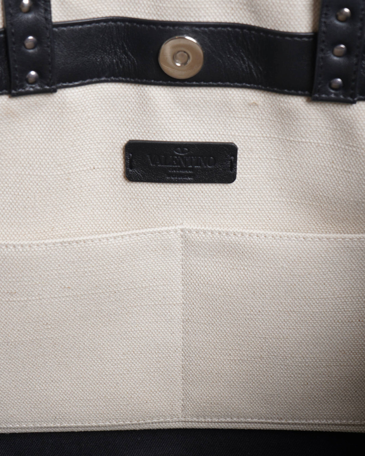 Valentino Garavani Black Multi-Color Tote Handbag