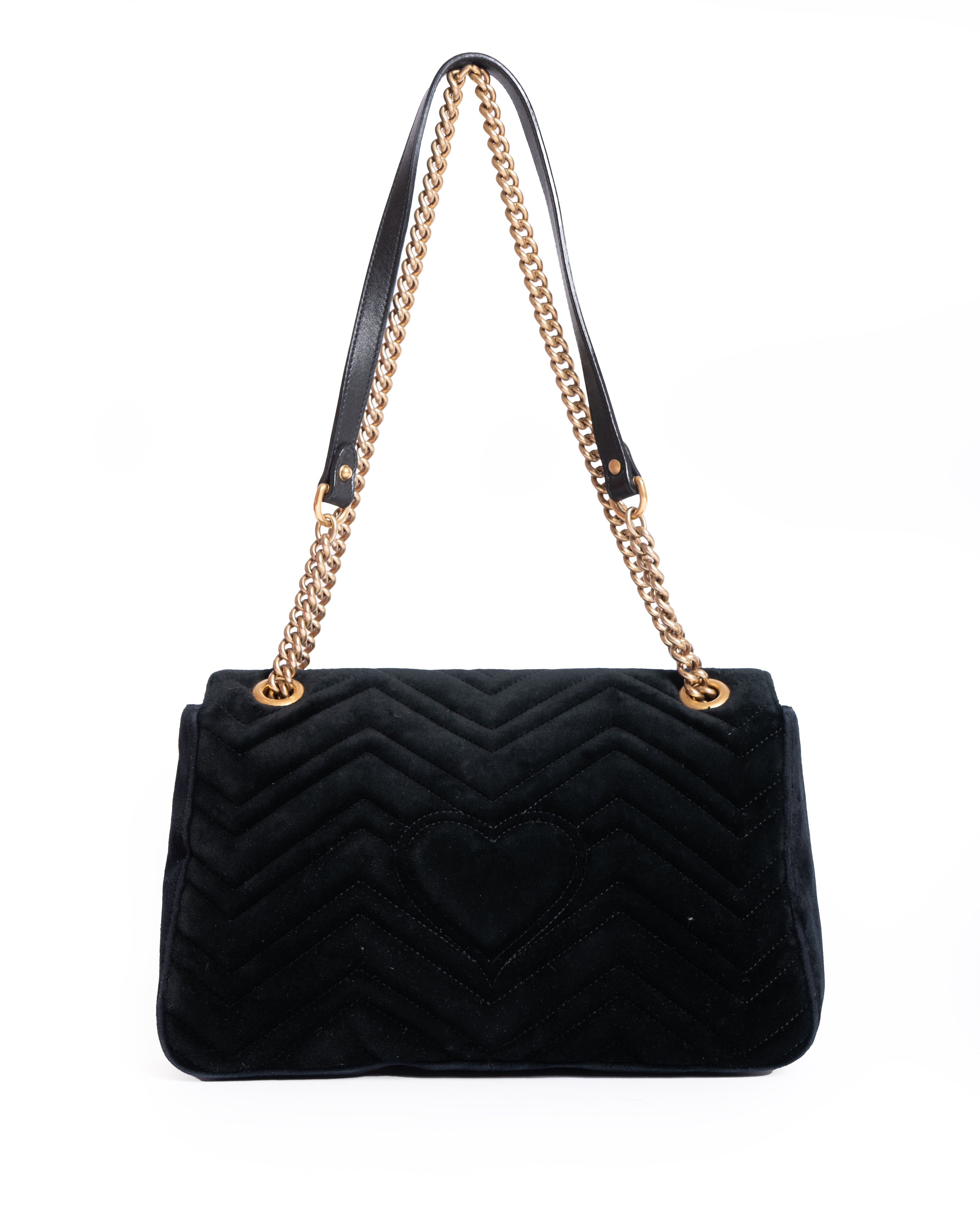 Gucci GG Marmont Flap Velvet Crossbody Bag