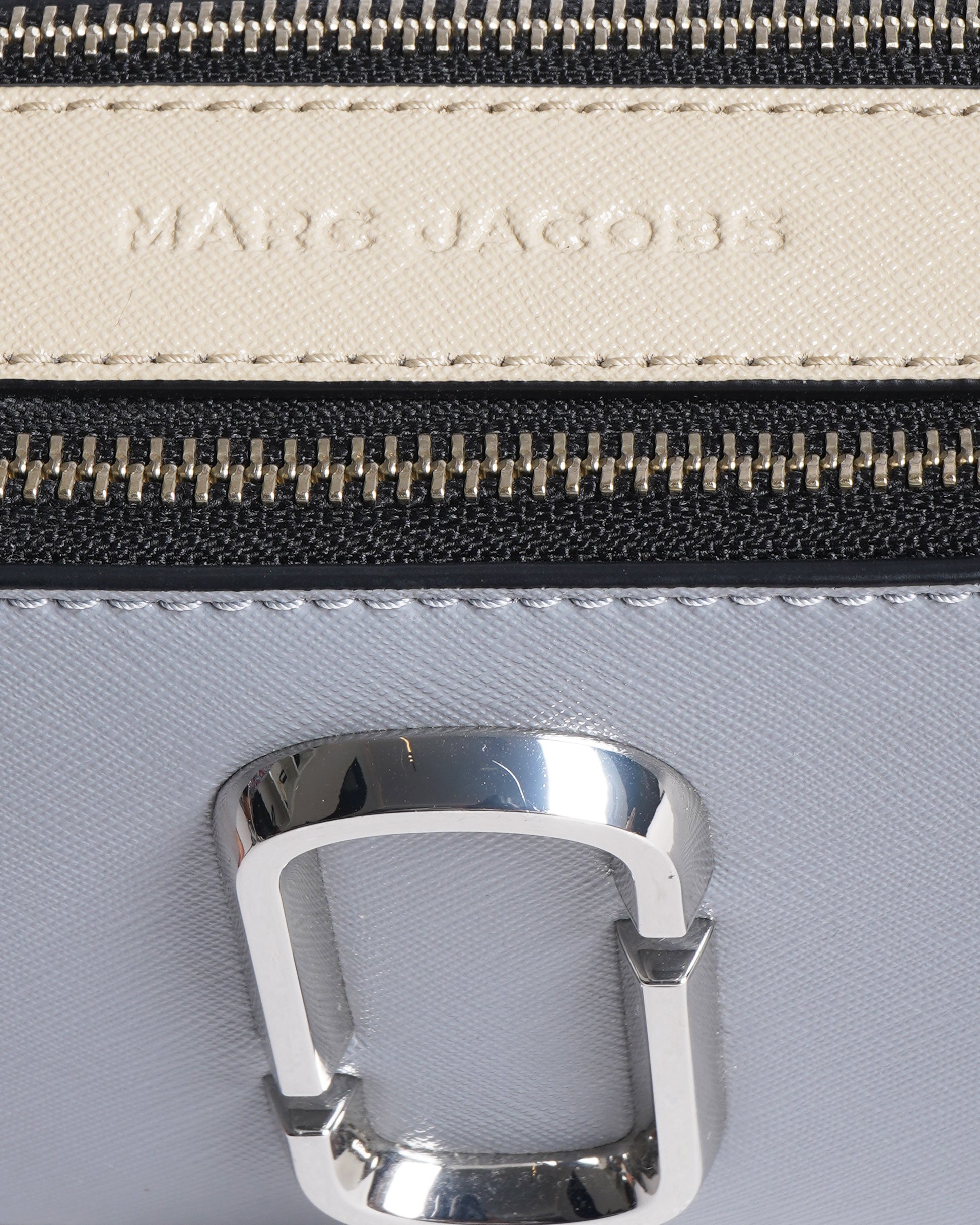 New Marc Jacobs snapshot crossbody bag in grey/beige
