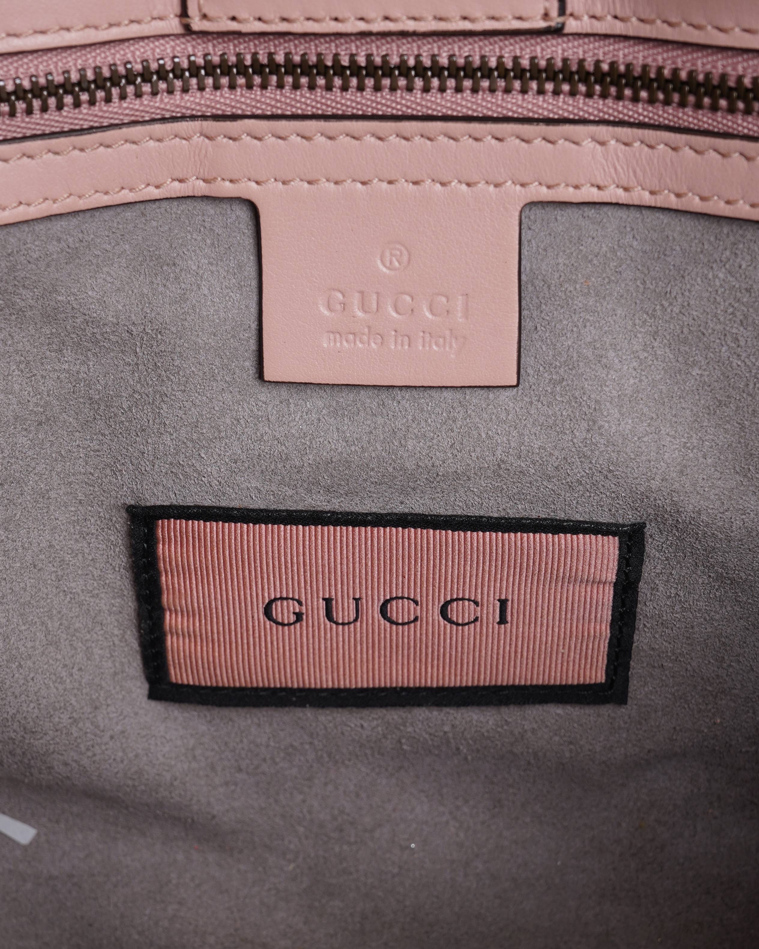 Gucci Pink GG Marmont Matelasse Leather Satchel