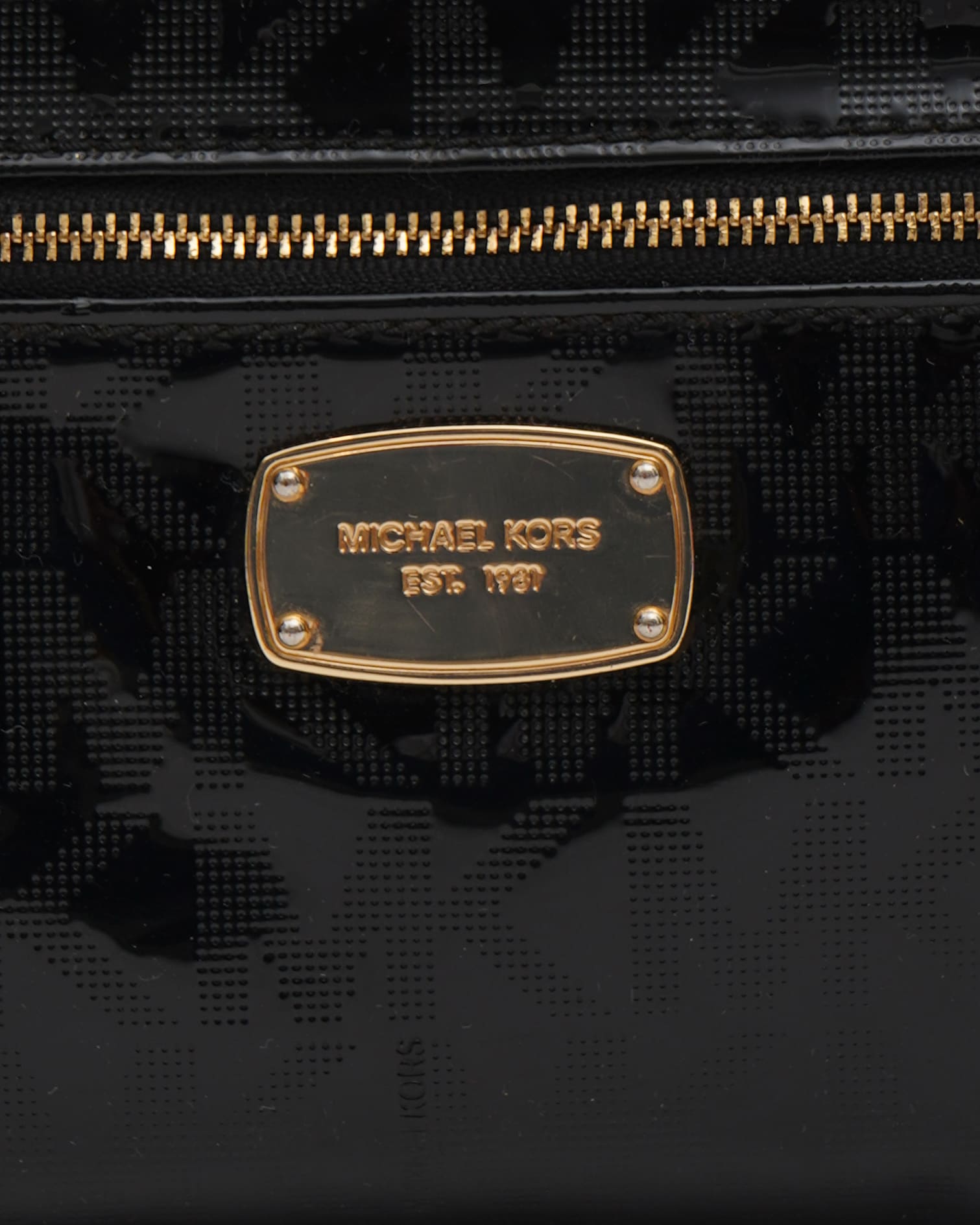 Michael Kors Monogram Black Mini Bag