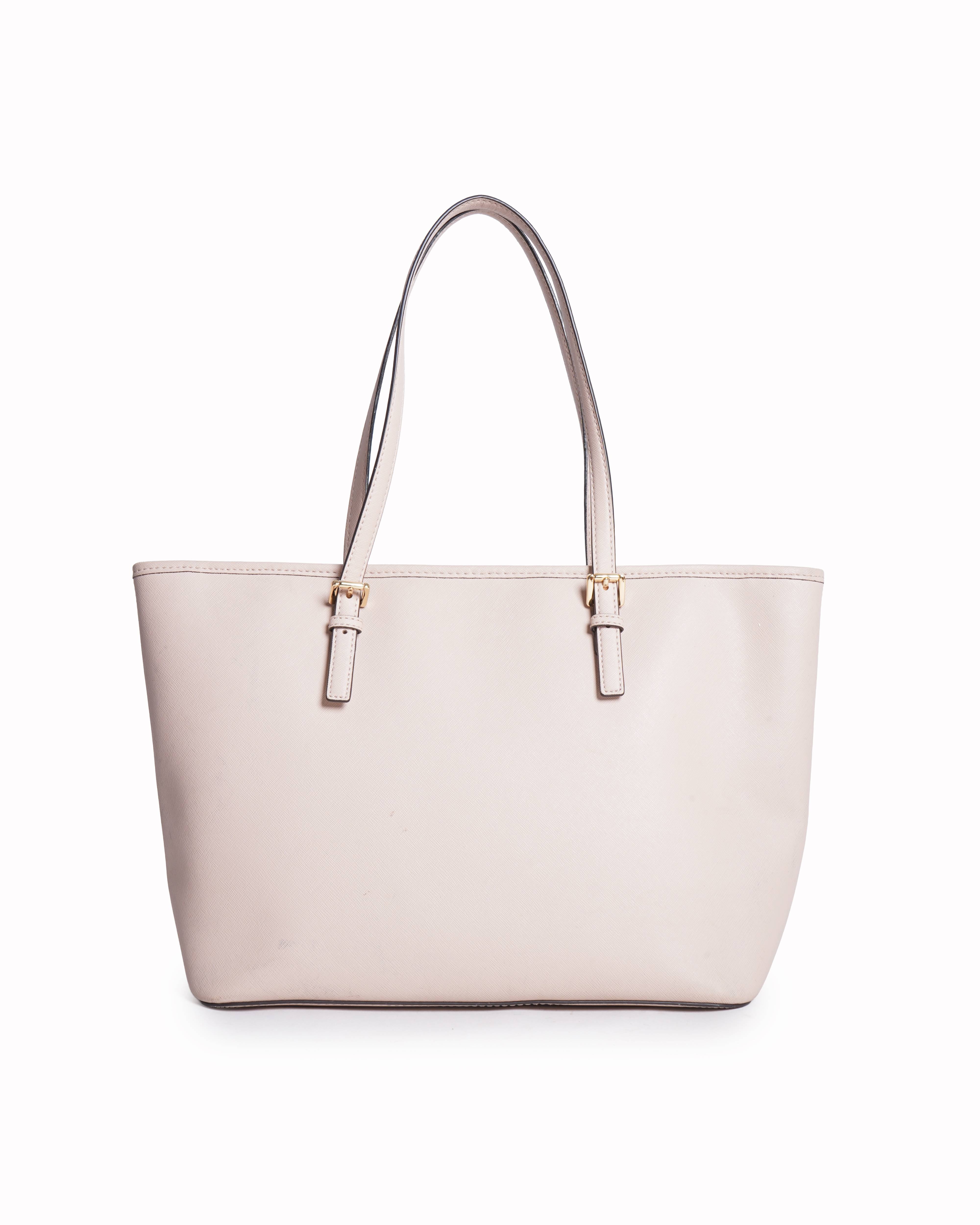 Michael Kors Jet Set Travel Saffiano leather Tote Bag In Pink