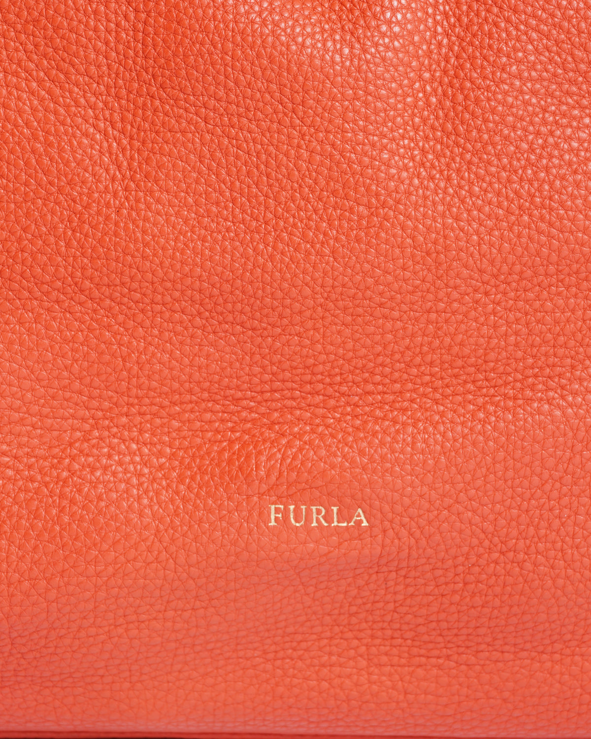 Furla 
orange leather hobo bag